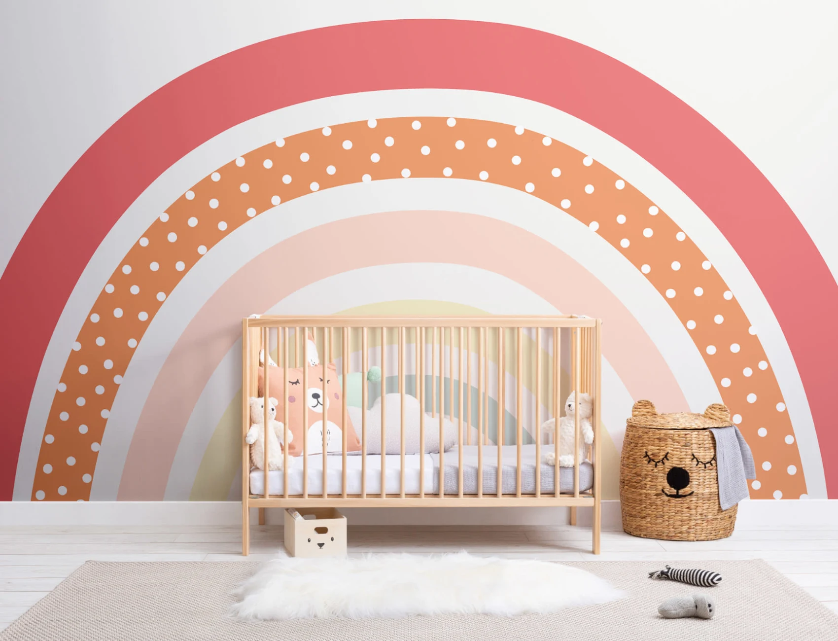 Nursery Rainbow Mural Wallpaper