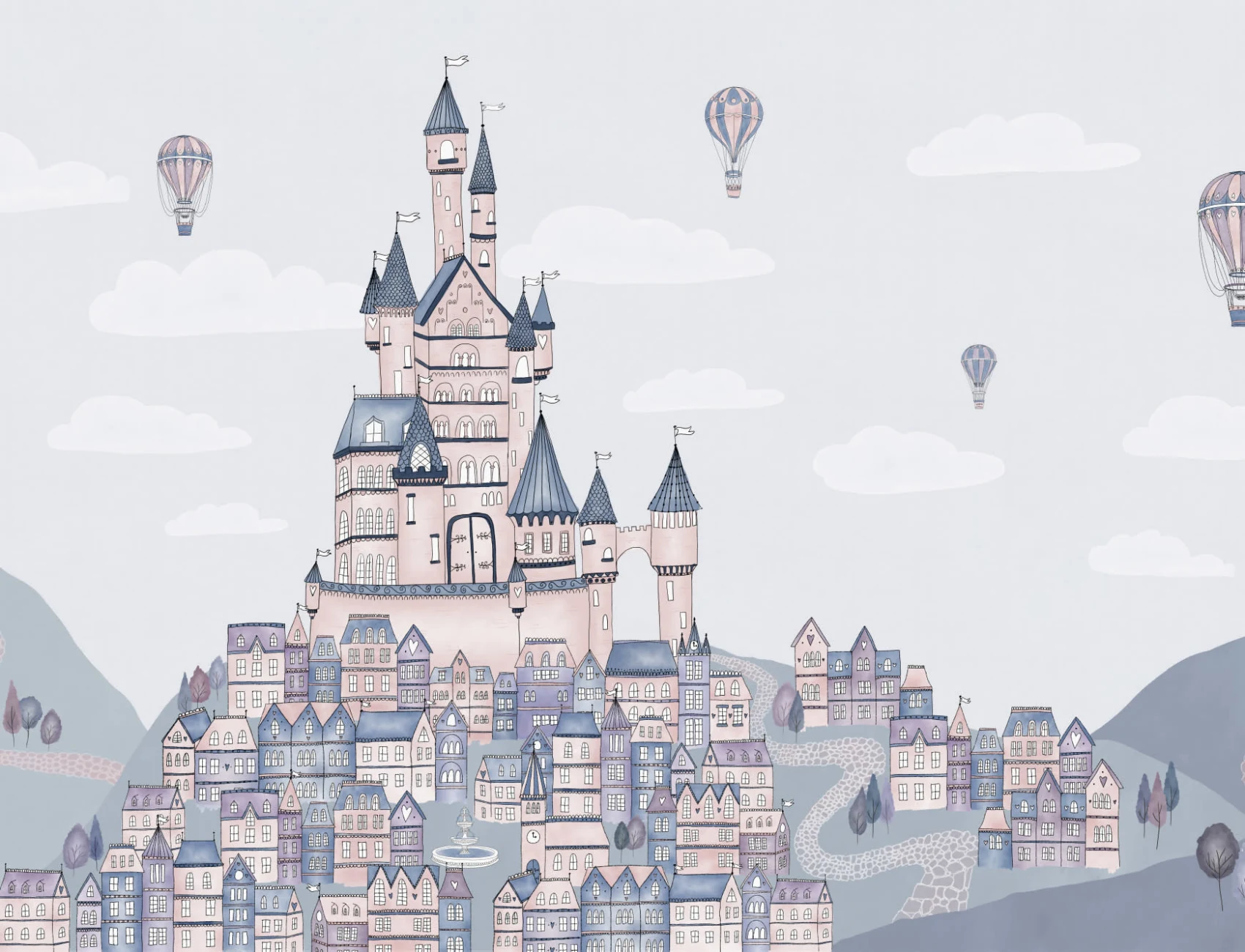 Princess Palace Fairytale Wallpaper Mural