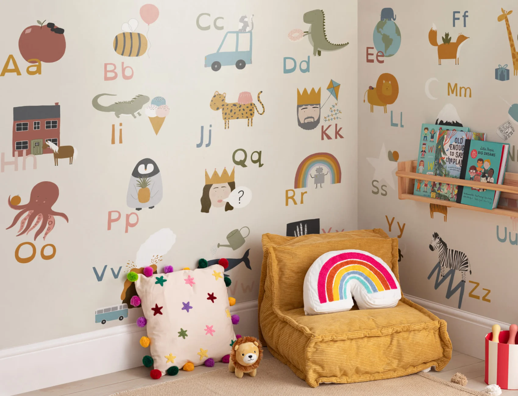 Lehrreiche Kinder Illustrierte Alphabet Fototapete