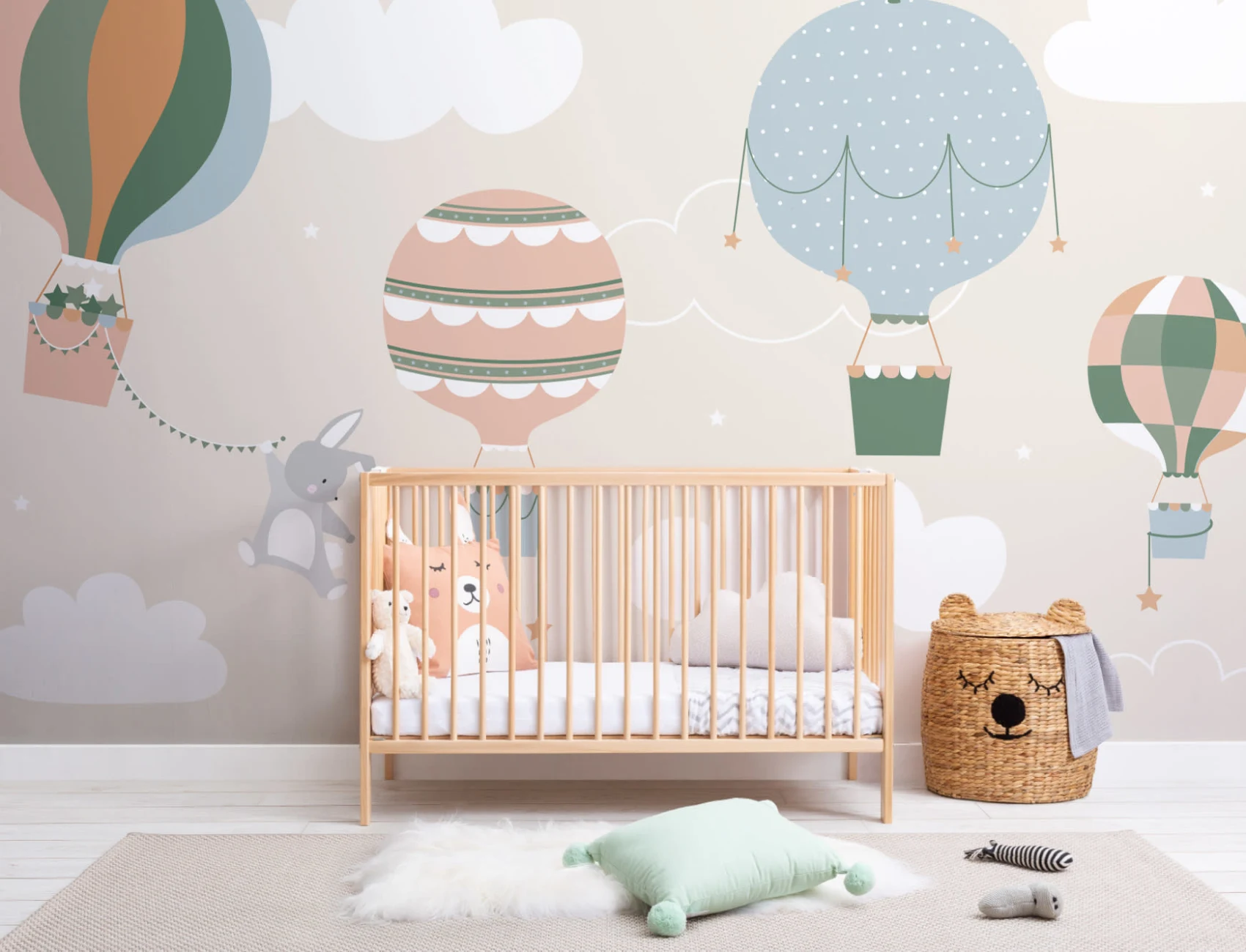 Cute Balloons Nursery Wallpaper Mural