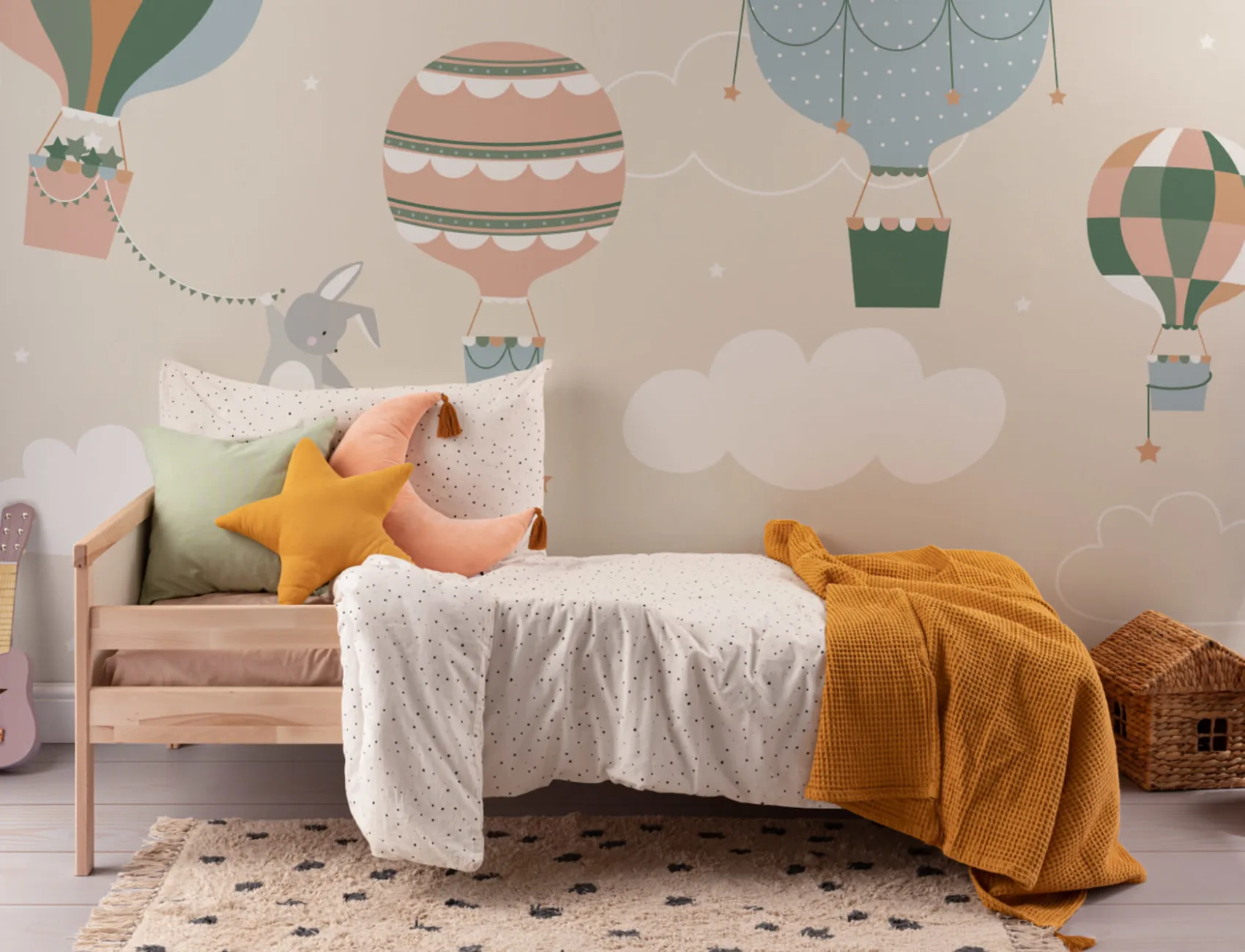 Cute Balloons Nursery Wallpaper Mural