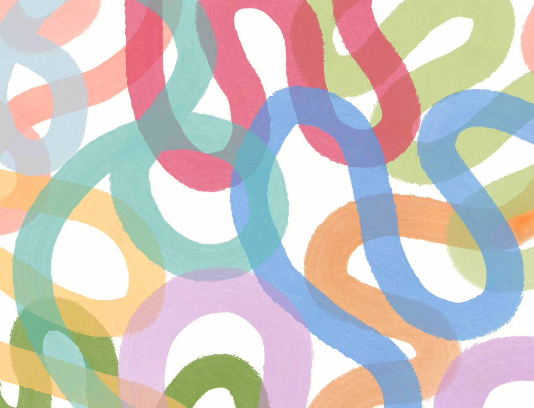 Bunte Abstrakte Squiggles Fototapete