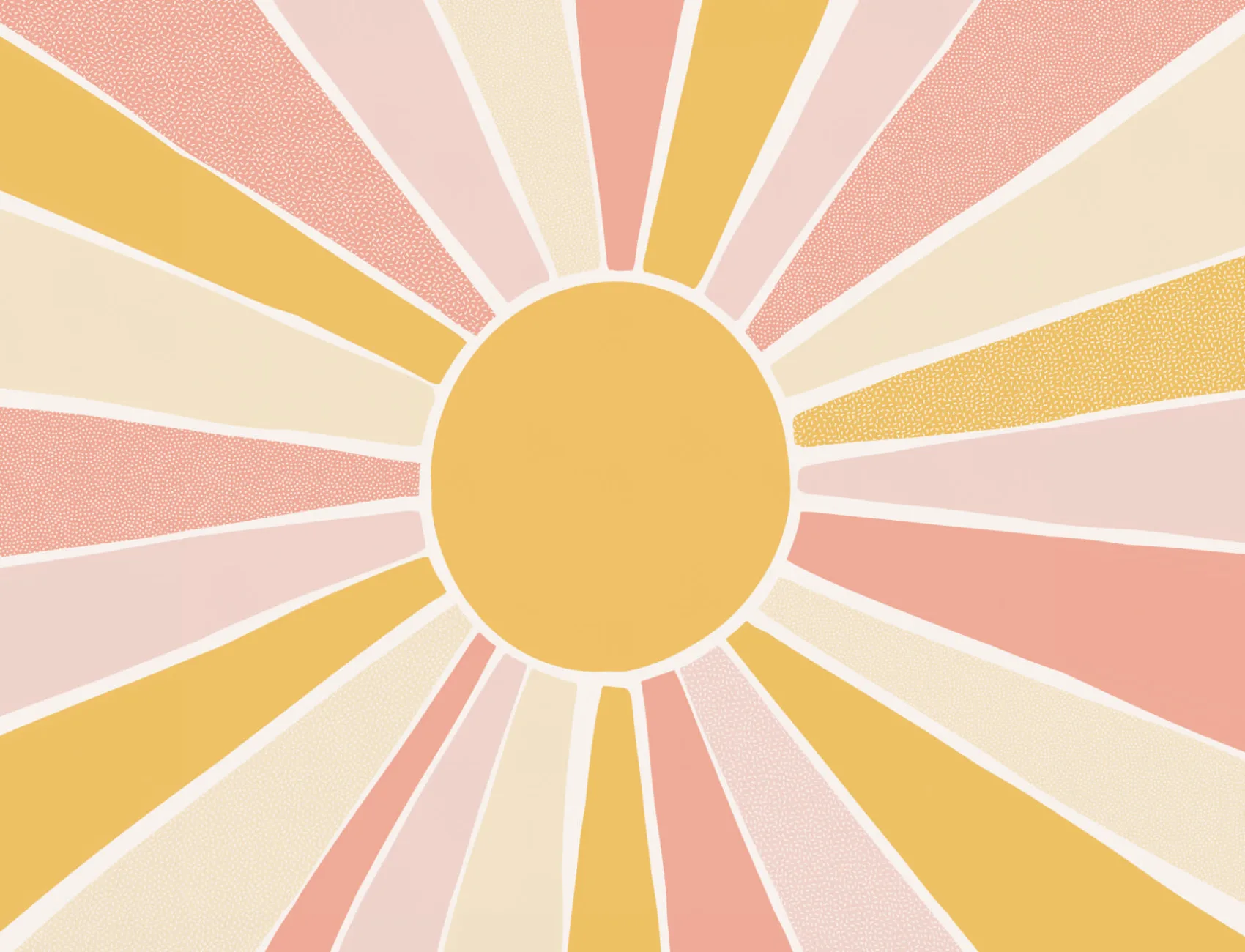 Kids Pink Boho Block Sunshine Mural
