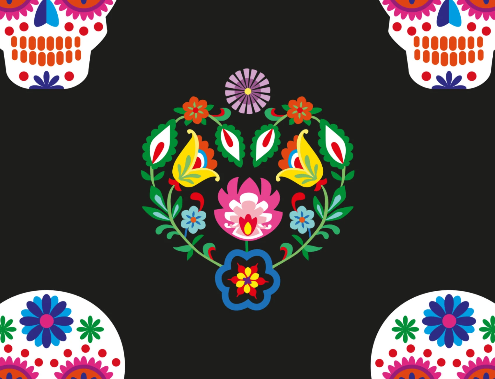 Craniu Floral repeta model tapet