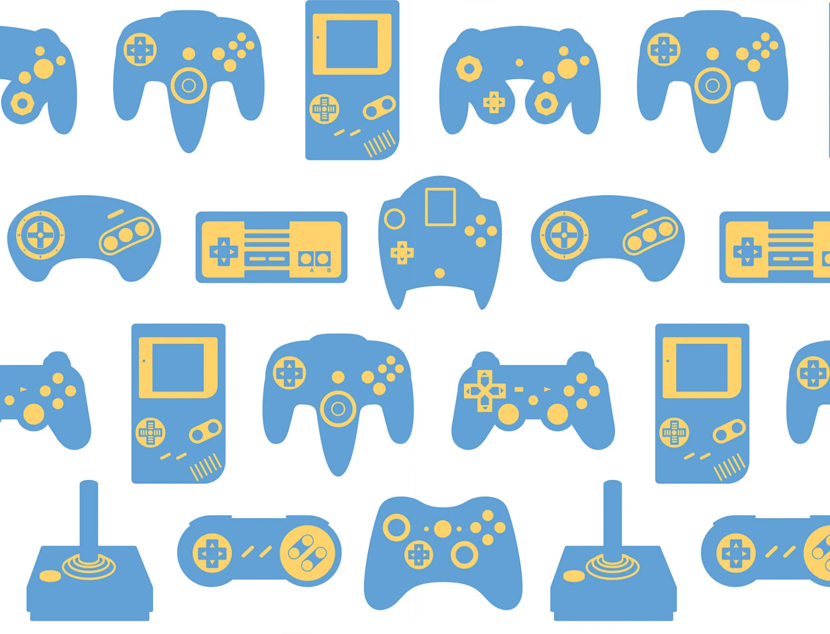 Fototapete Retro-Game Blau-Weiß