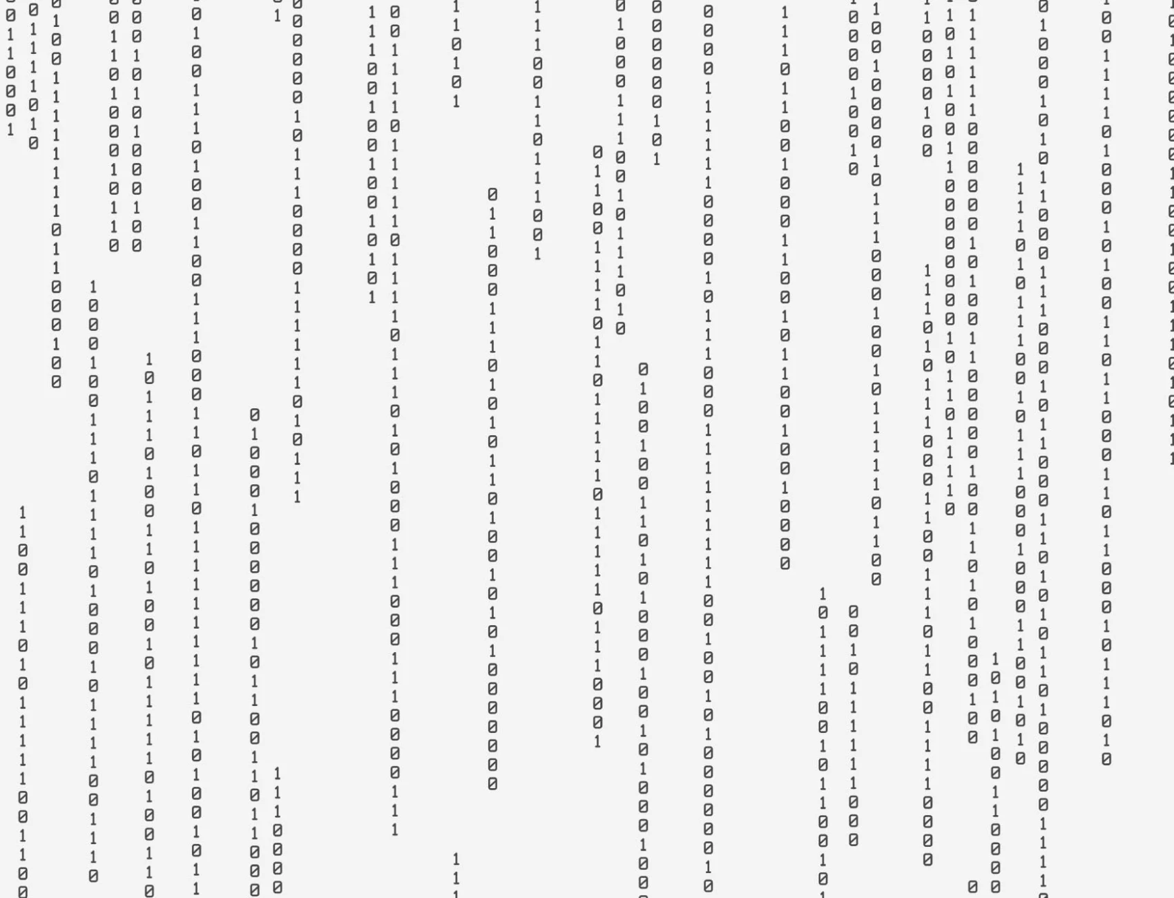 Binary Code Musta & Valkoinen STEM kuvio kuvatapetti