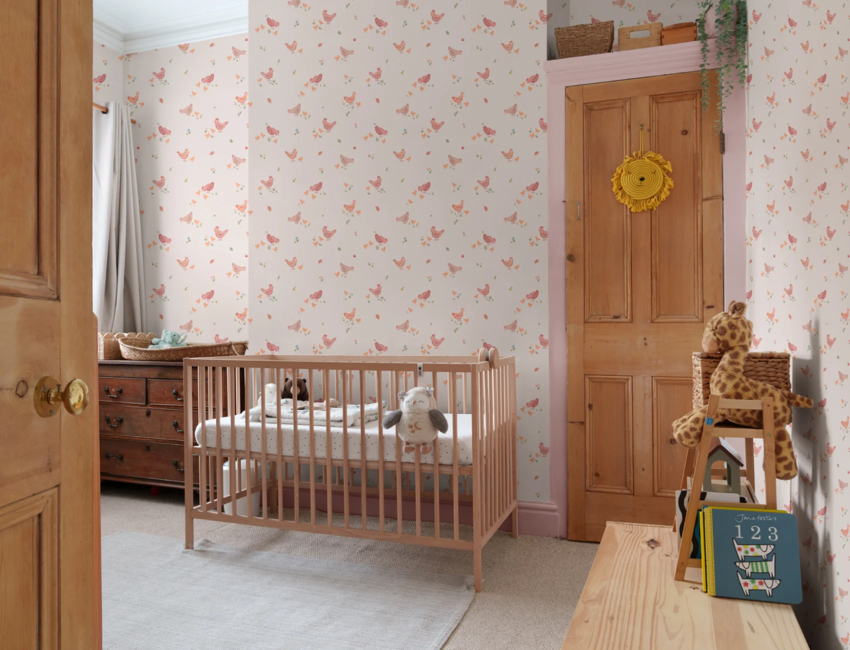 Multicolour Farmyard Animal Nursery Mural With Playful Atmosphere