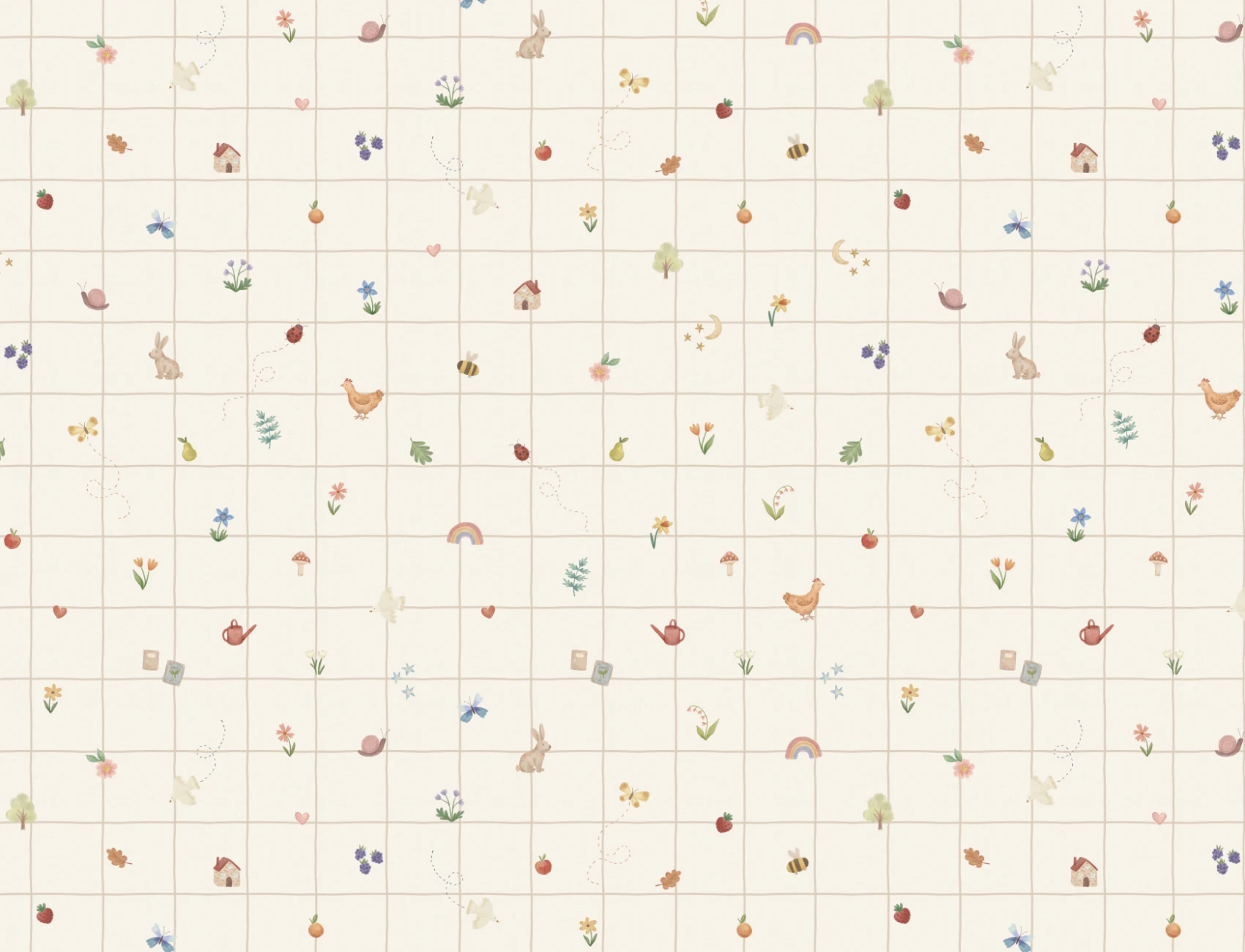 Multicolour Playful Kids' Mural With Classic Charm