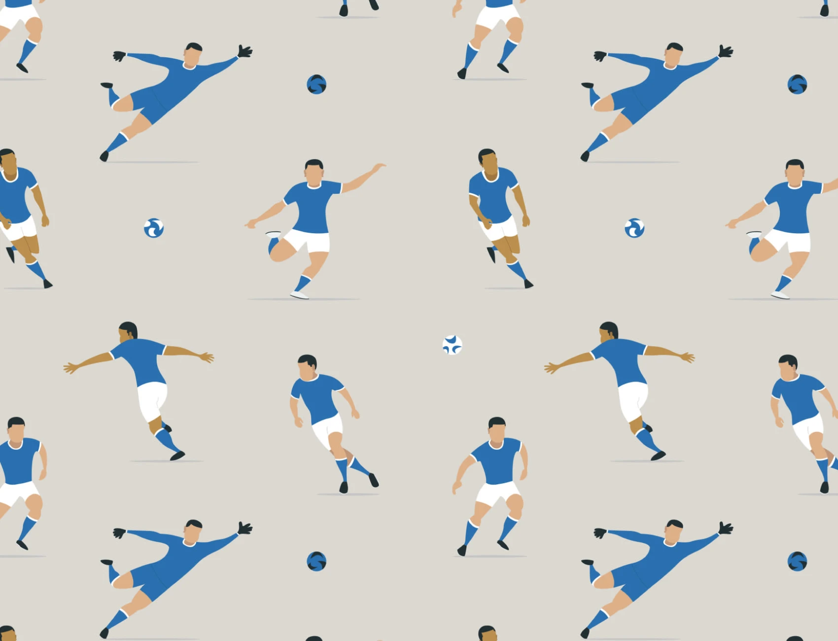 Copii albastru jucători de fotbal Wallpaper