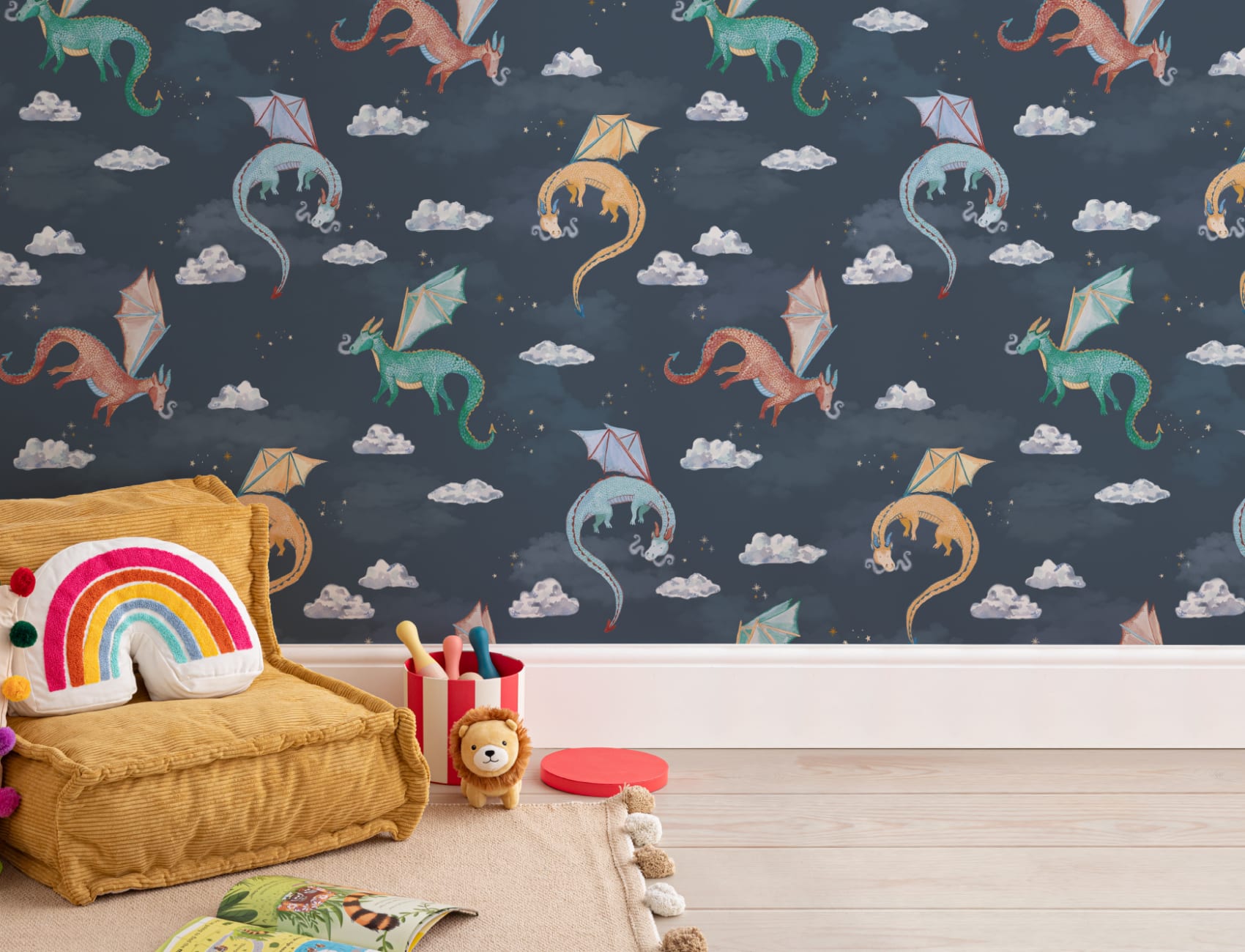 Kinderen marine sterrenhemel draken behang