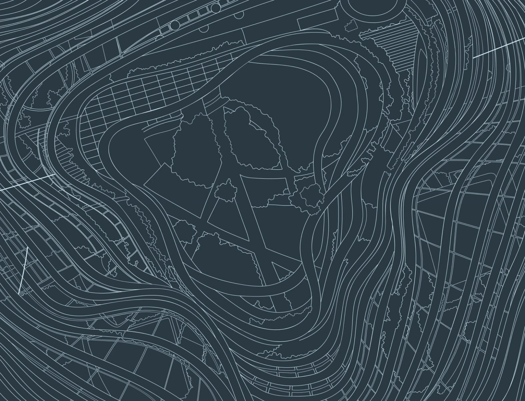 Dark Blue Marina One Architectural Drawing Skyscraper Wallpaper Mural