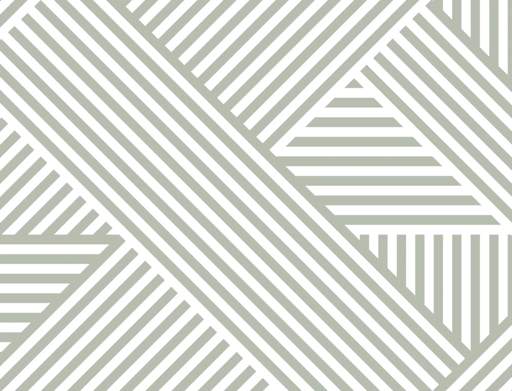 Sage Divert Striped Wallpaper Mural