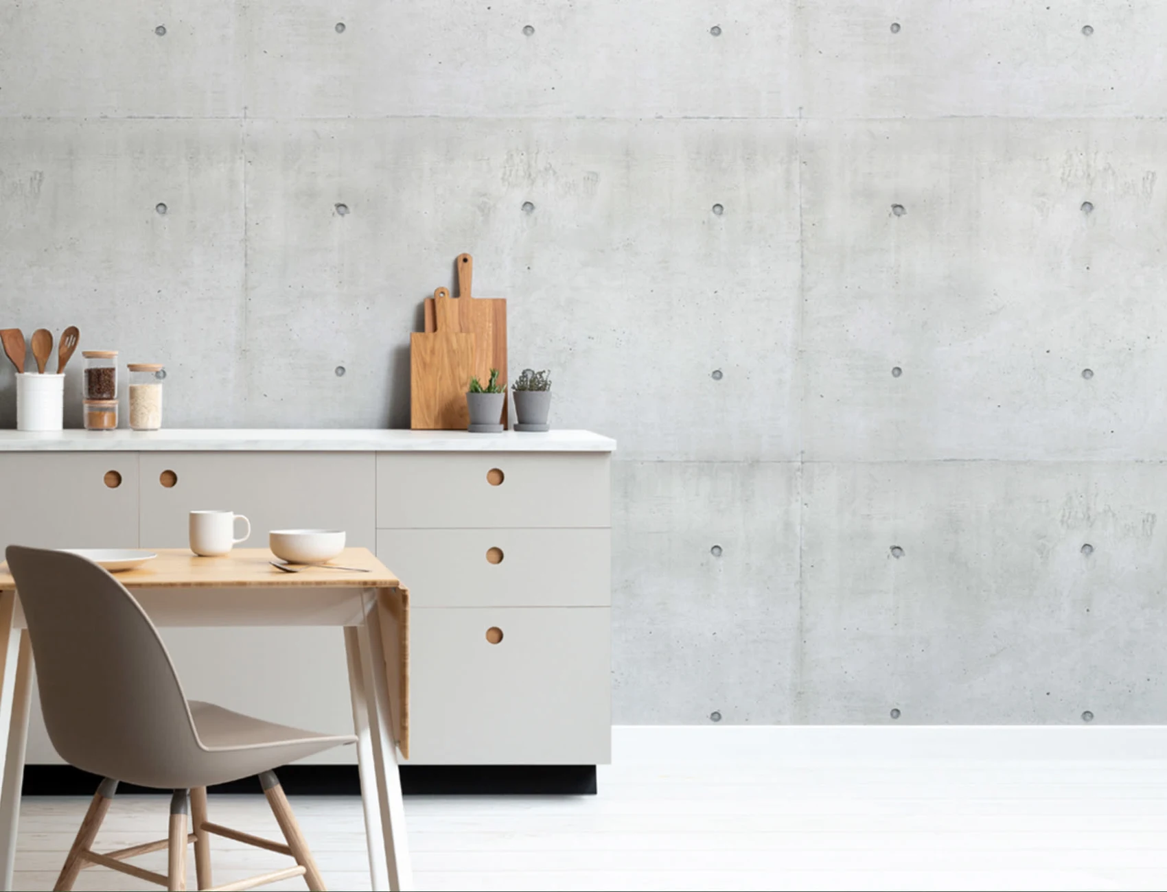 Moderne Betonblok Muurschildering