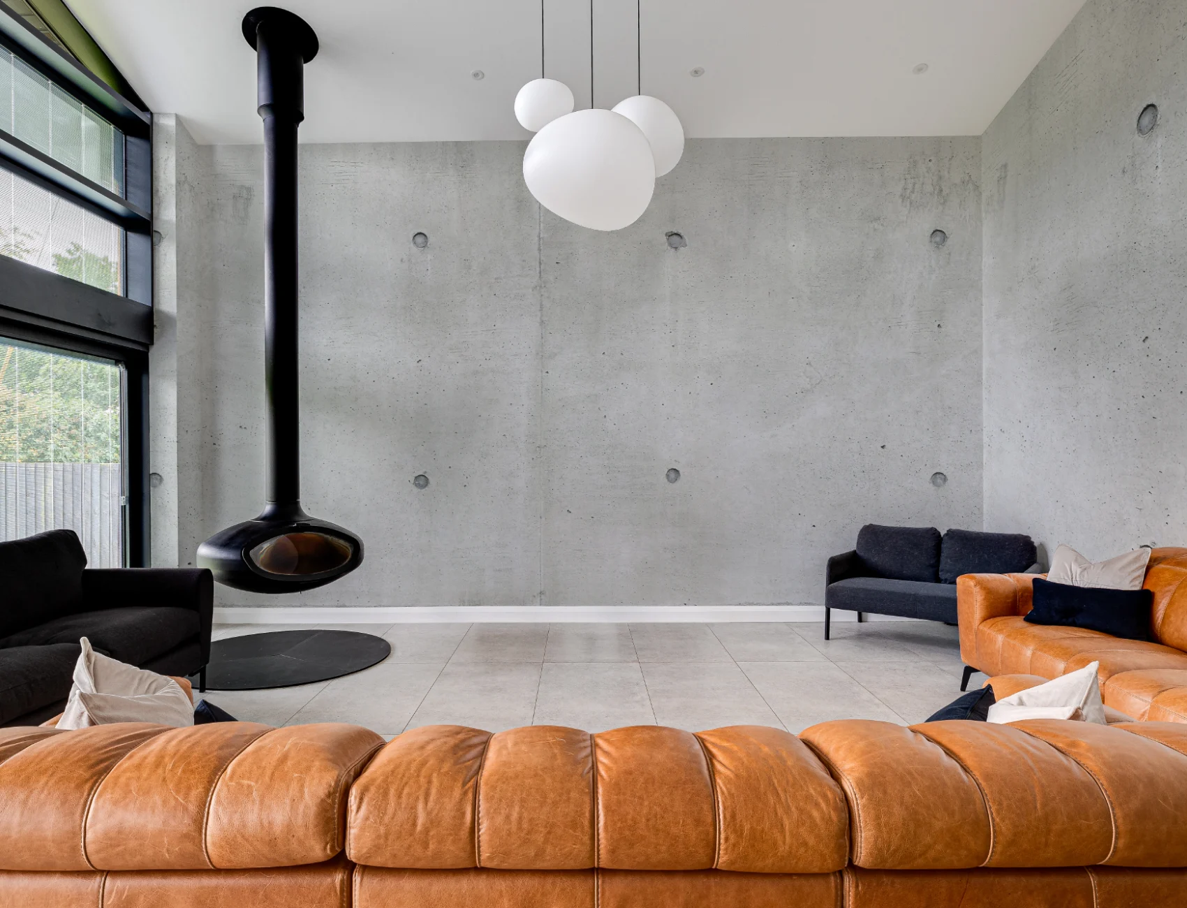 Moderne Betonblok Muurschildering