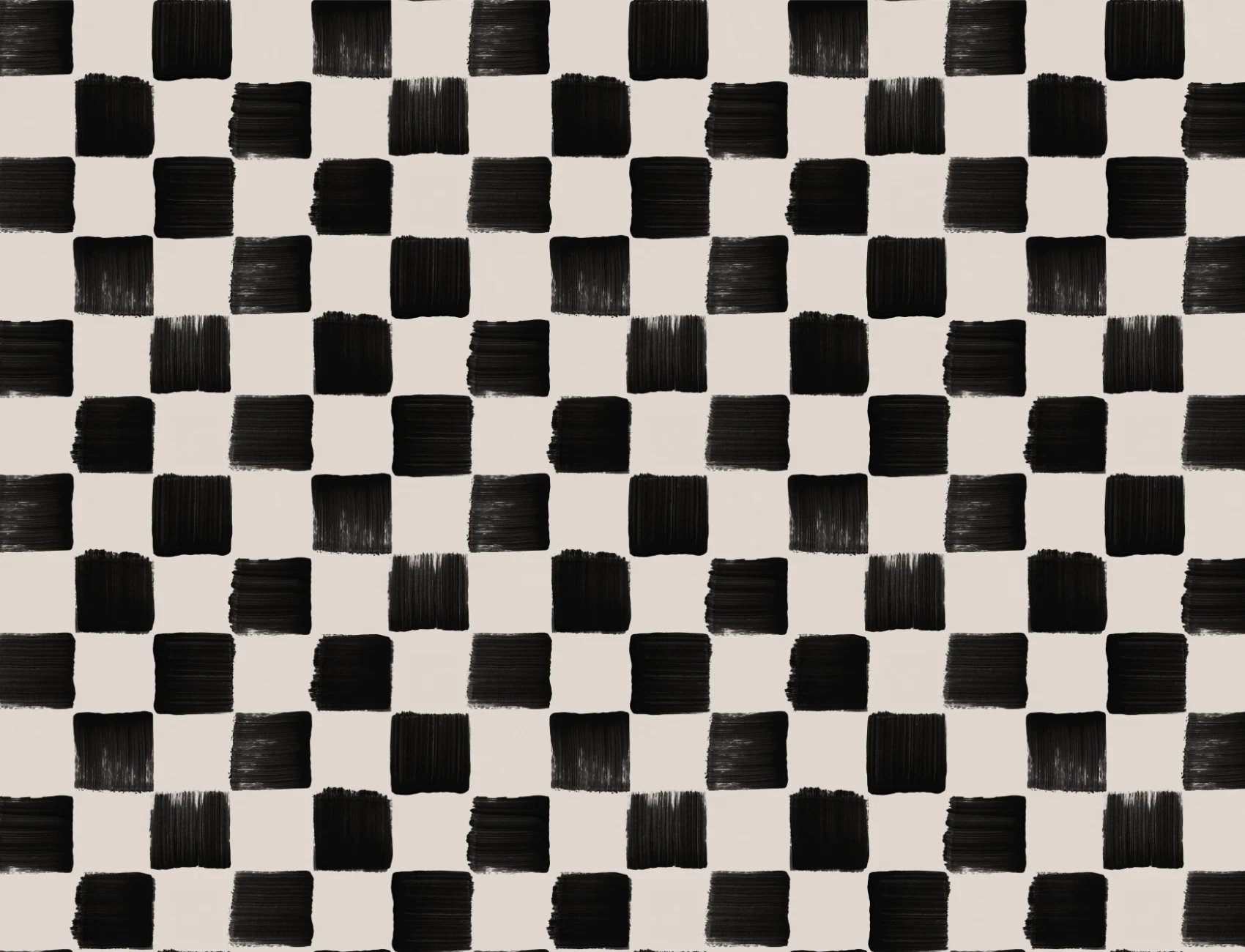 Black Beige Checkered Geometric Pattern Wallpaper
