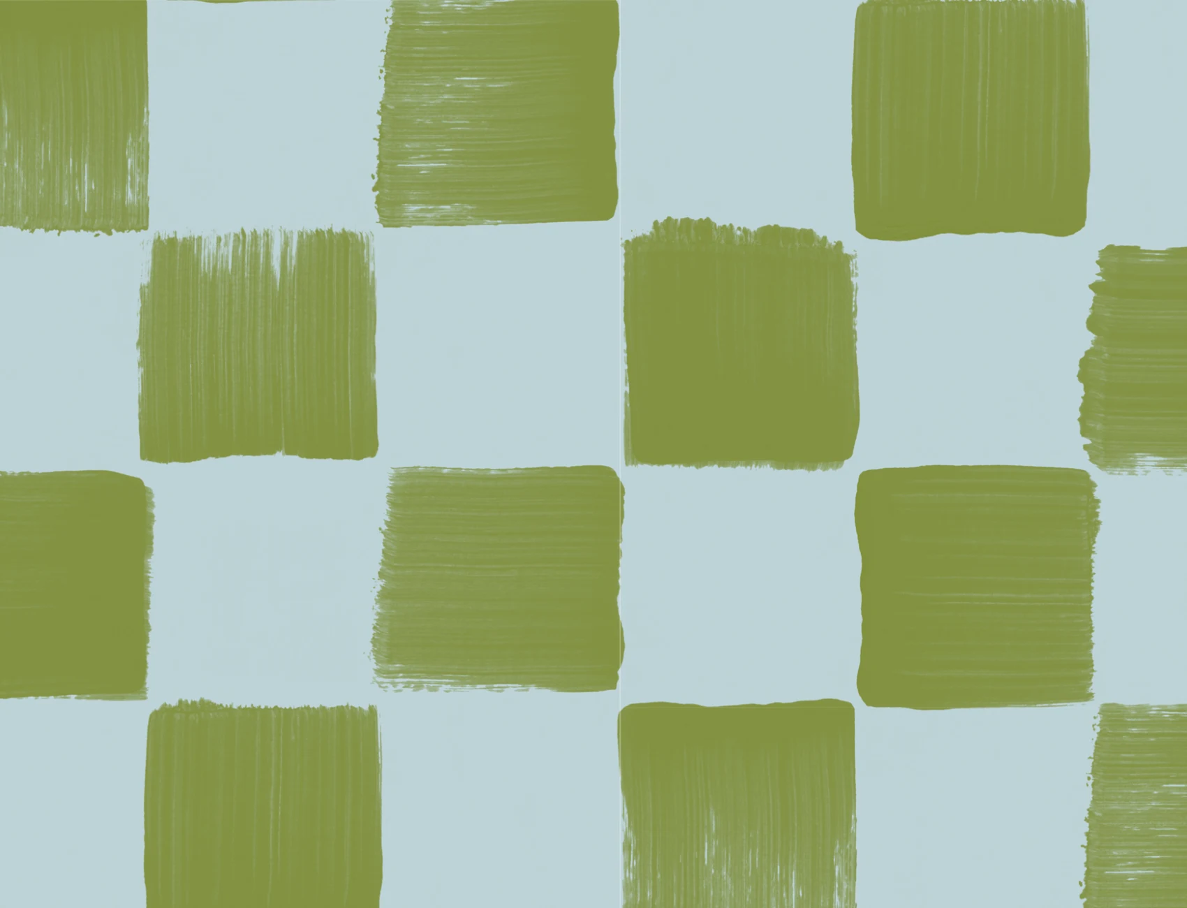 Bold Blue And Green Checkered Pattern Wallpaper