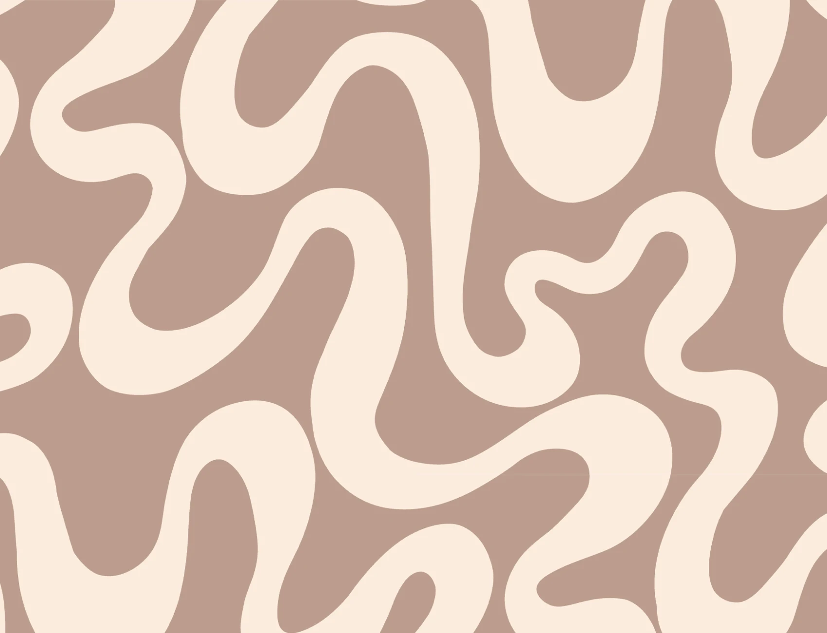 Warm Brown Swirl Abstract Pattern Wallpaper