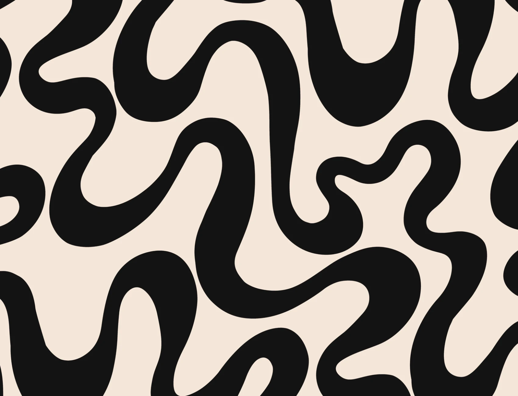 Papier peint noir audacieux à motif abstrait Vibe Design
