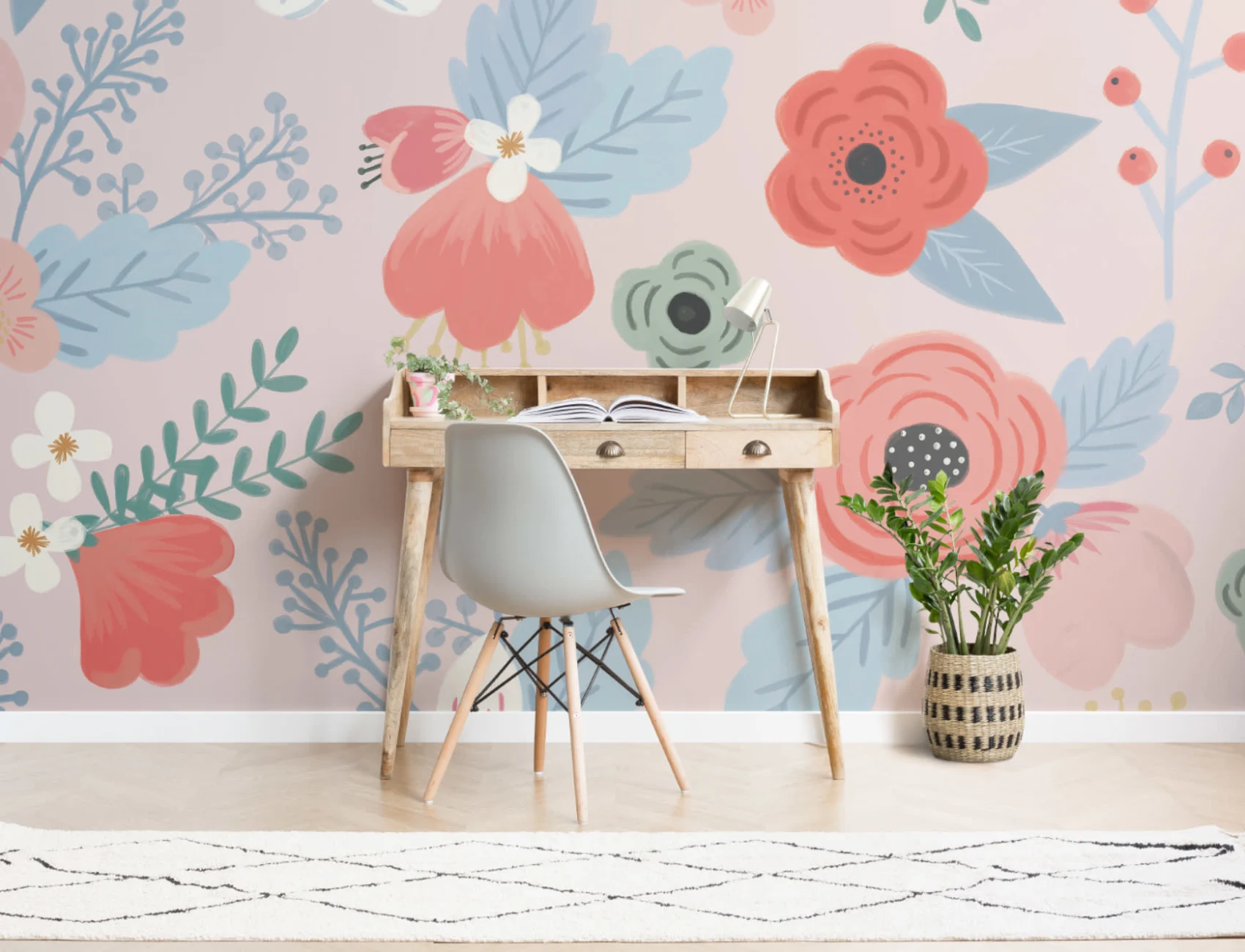 Jasmine Floral Wallpaper Mural