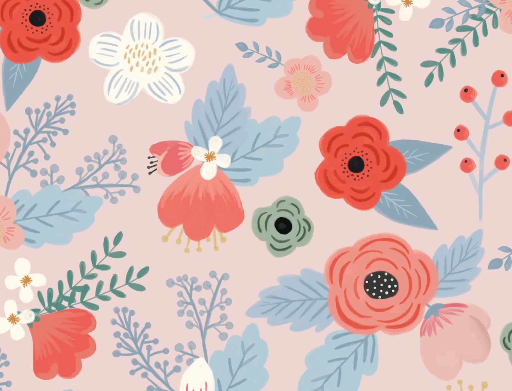 Jasmine Floral Wallpaper Mural
