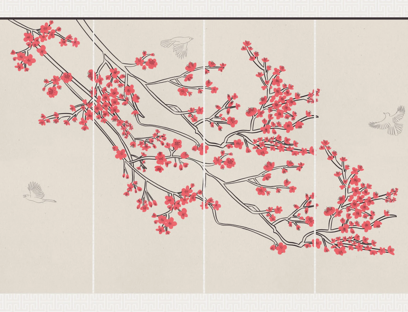 Cherry Blossom Japanese Wallpaper Mural