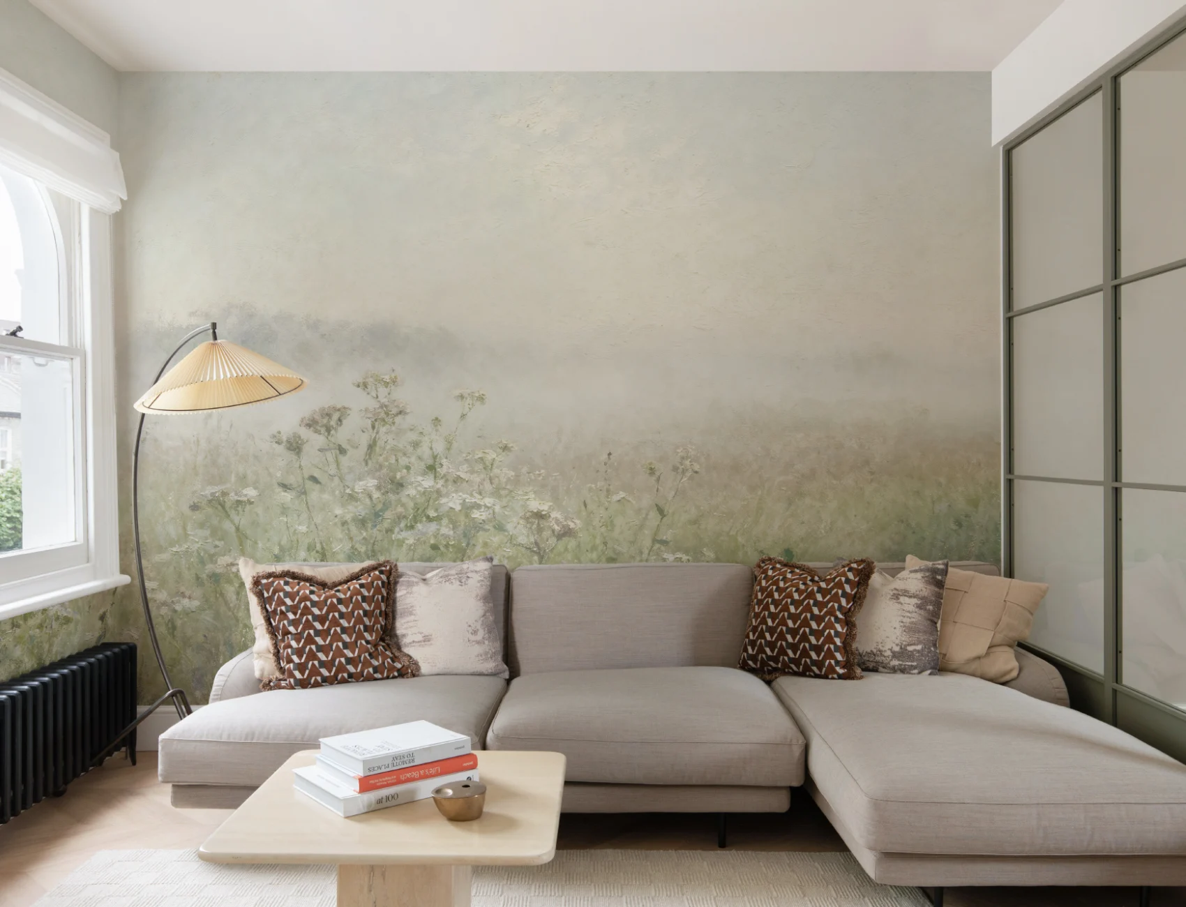 Mural de papel pintado Multicolor Quiet Meadow Light Nature