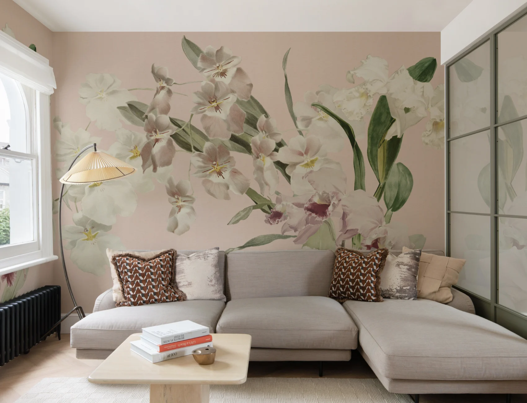 Soft Pastel Floral Velvet Bloom Mural For Elegant Spaces