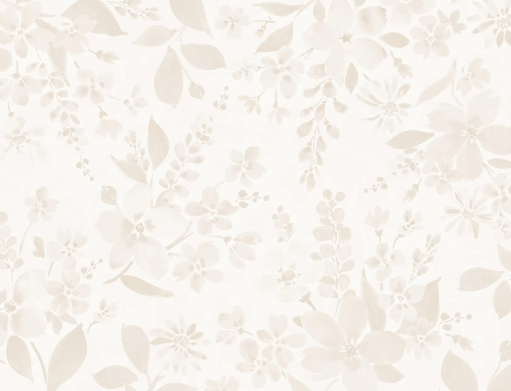 Neutral Watercolor Flower Wall Mural