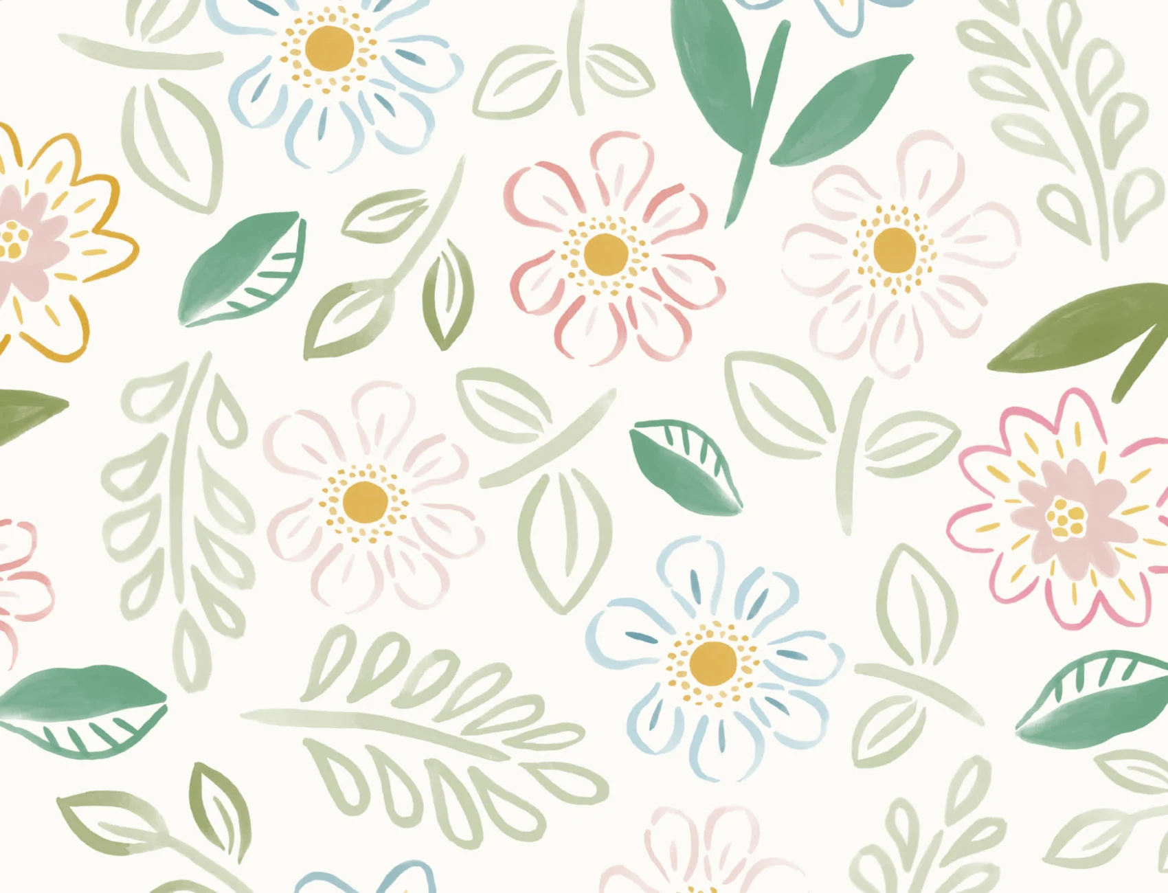 Pastell Blomster Blokker Bakgrunn