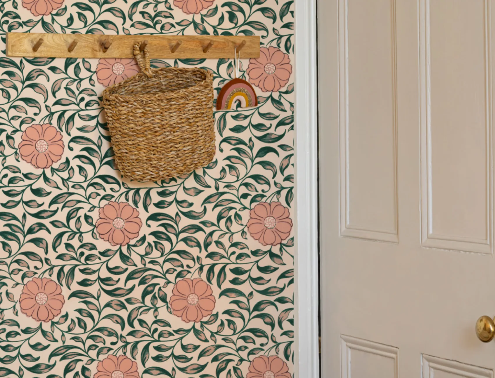 Owen Jones Peony Chinese Ornaments Illustrations Pink Wall Mural