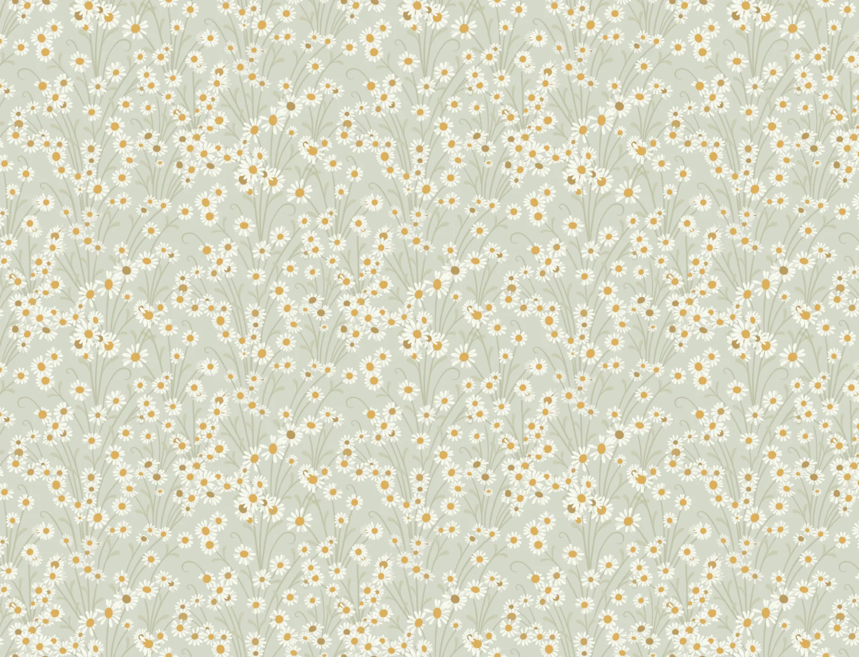 Sage Vintage Floral Botanical Wallpaper Mural