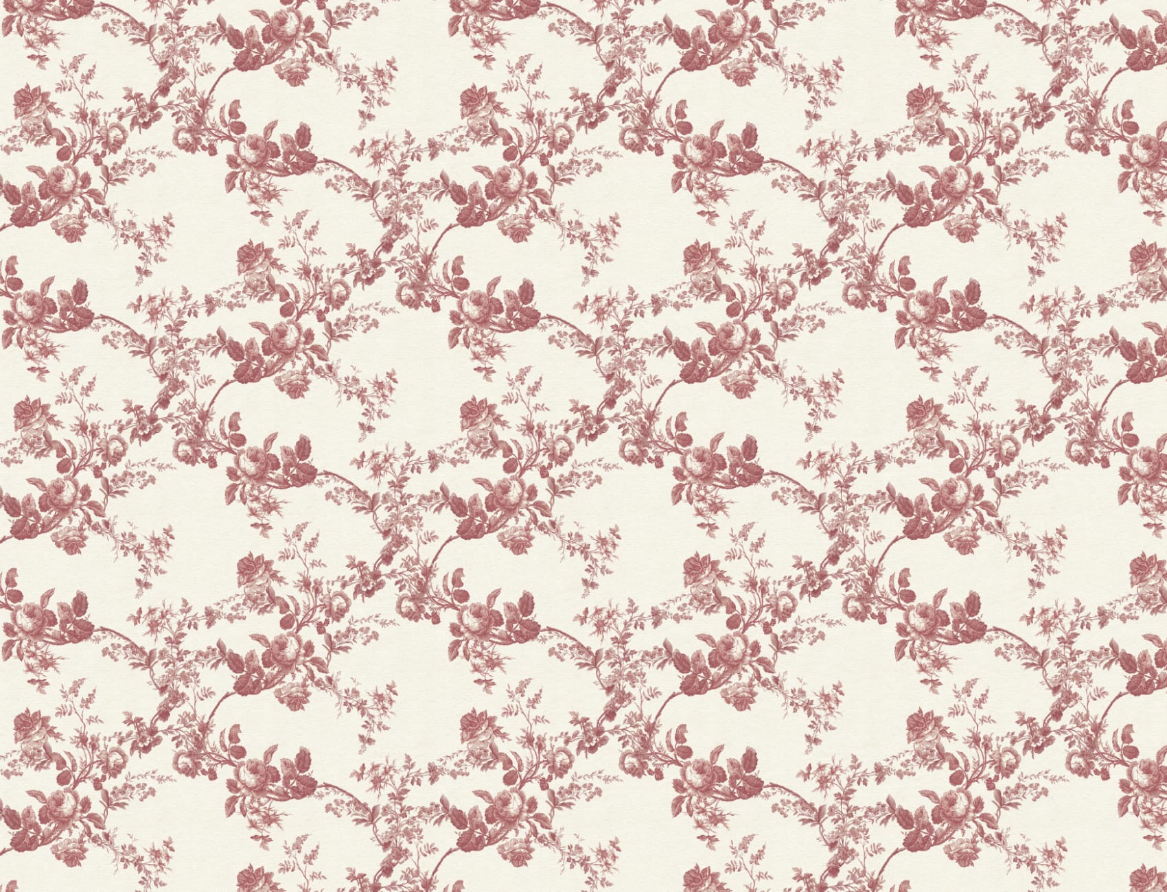 Rosetta Red Vintage Floral Wallpaper Design Statement Mural