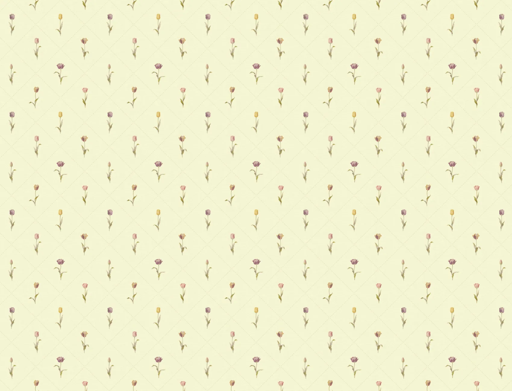 Veelkleurige vintage bloemenmuurschildering met pastelpatroon voor de kinderkamer