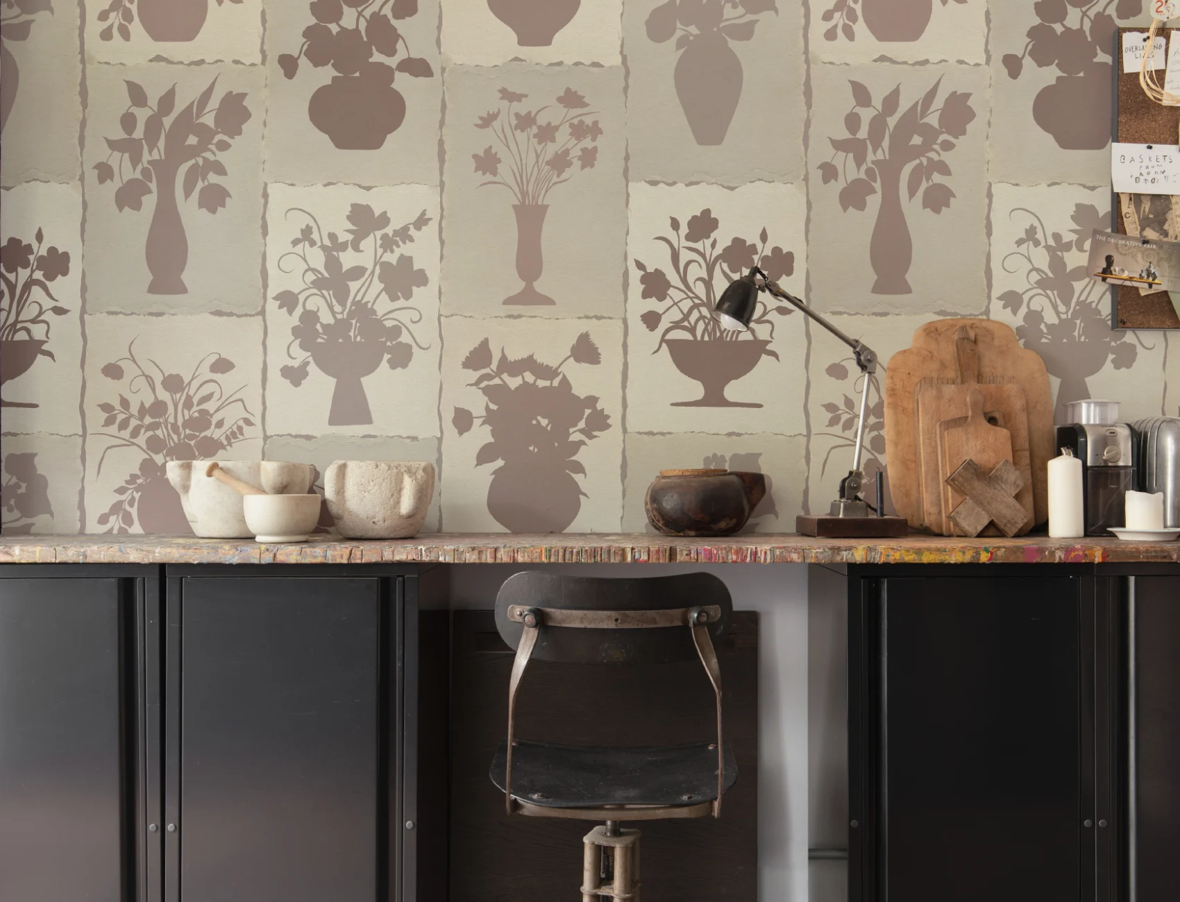 Vintage Pink Floral Elegance Wall Mural for Sophisticated Style