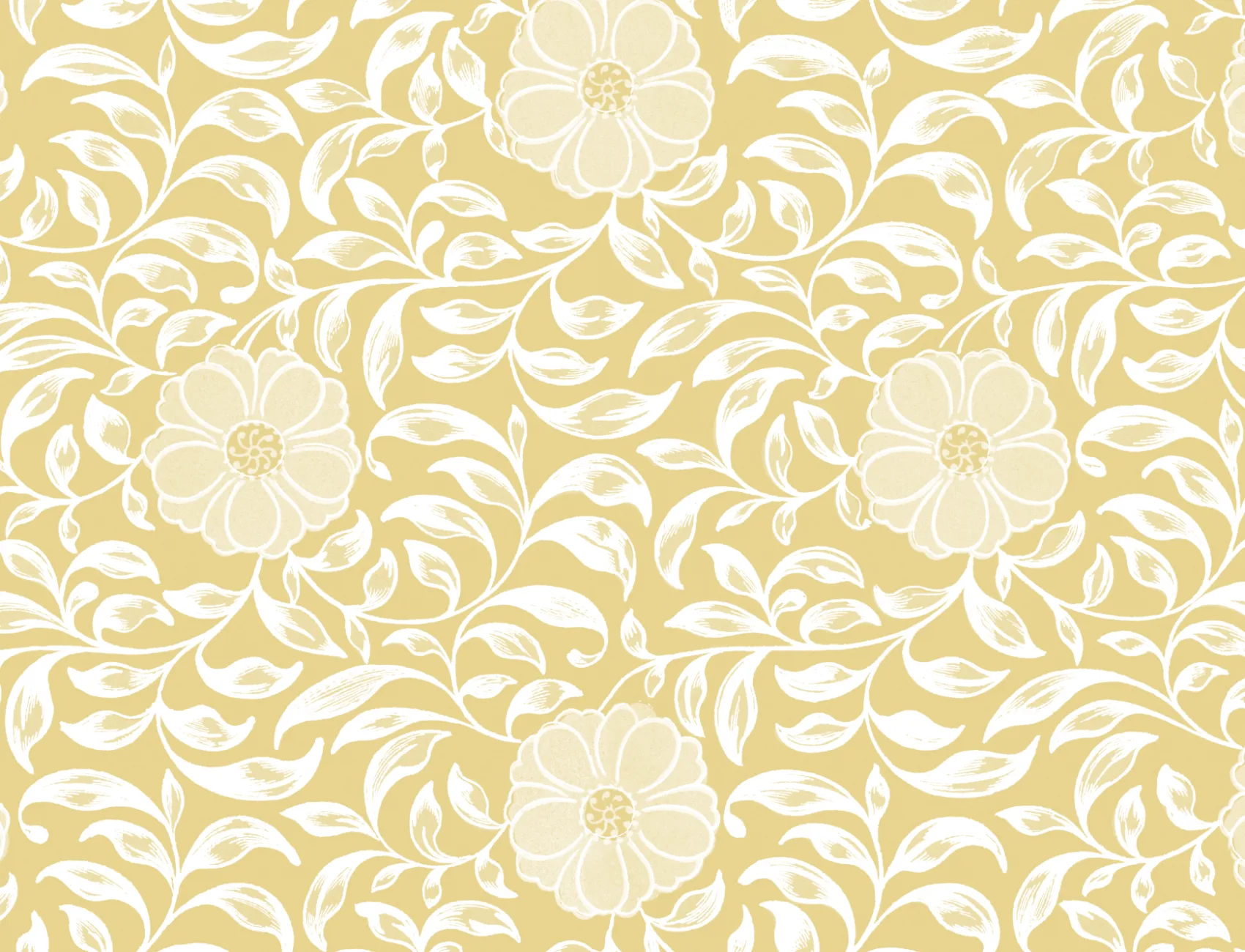 Amarelo Owen Jones Peónia Ornamentos Chineses Ilustrações Mural