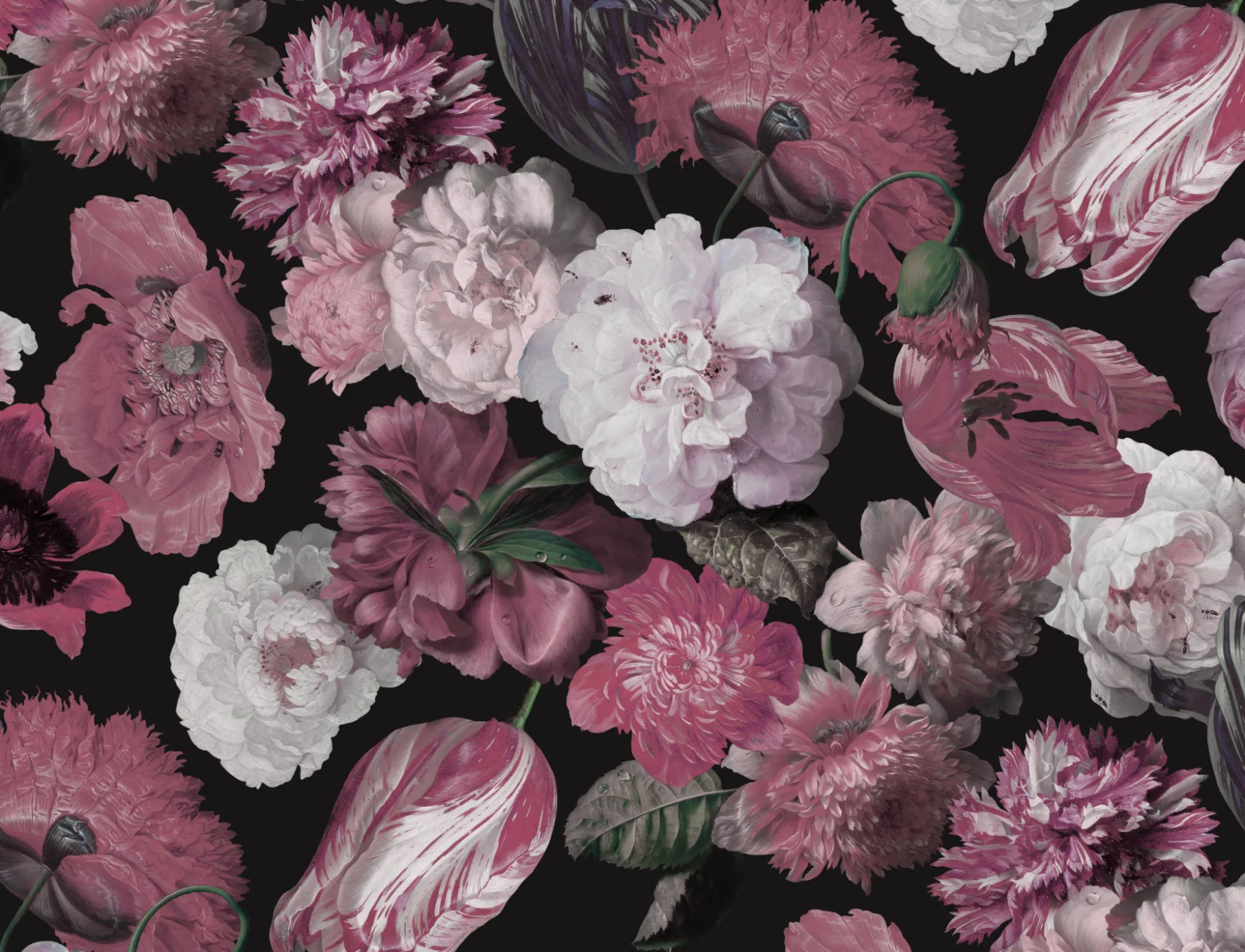 Papier peint panoramique floral violet