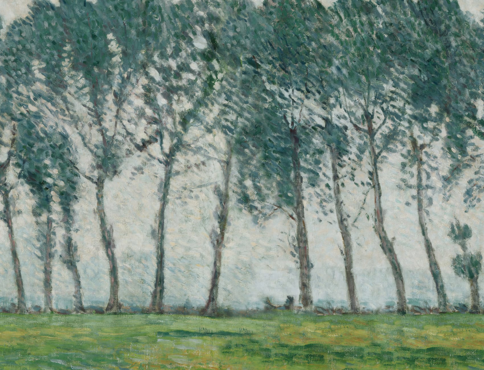 Green Abstract Forest Mural