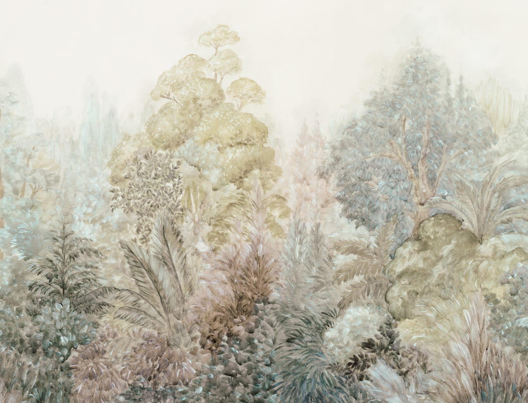 Dempet botanisk klassisk natur flerfarget fototapet