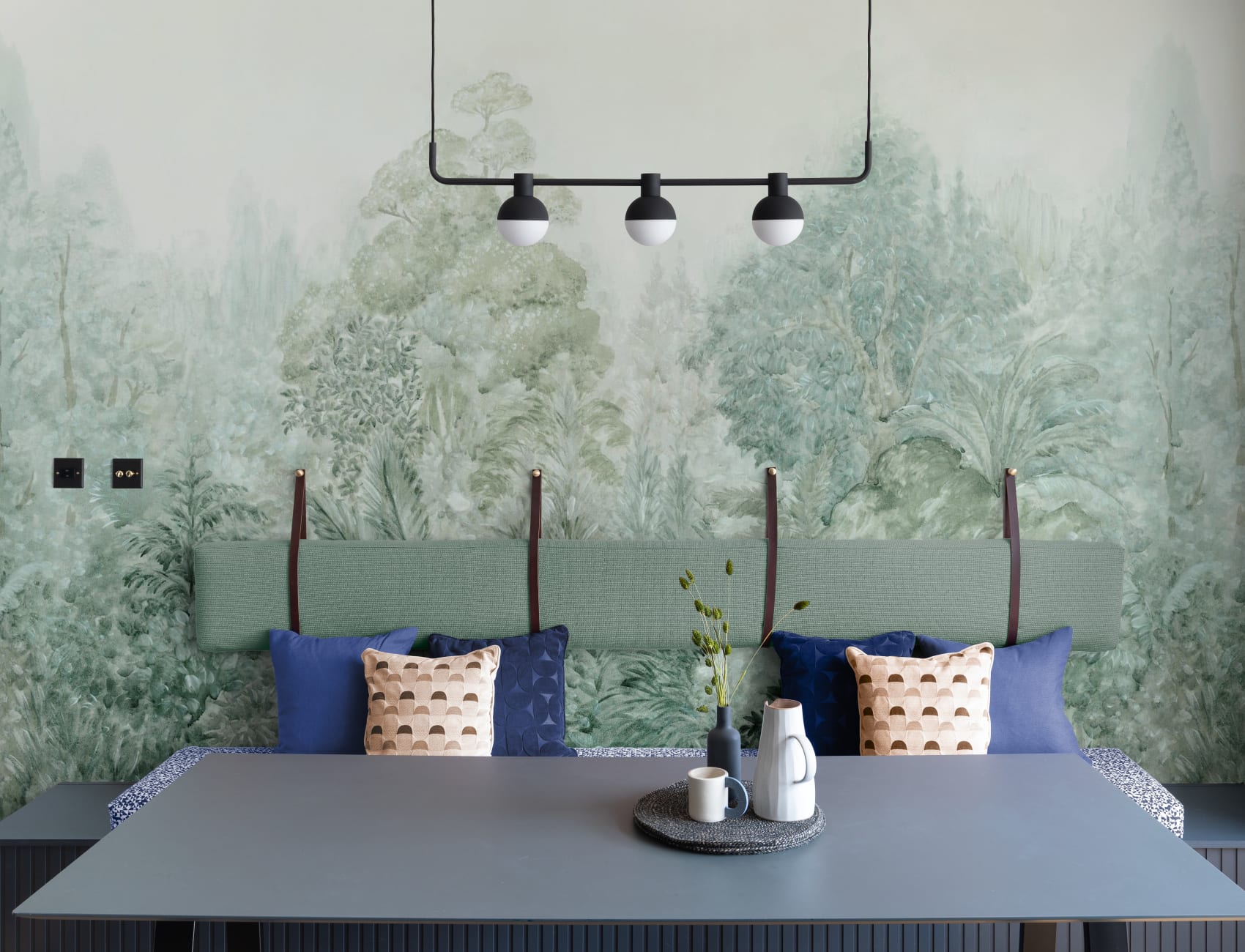 Murale Nature Art Misty Teal pentru a crea o atmosferă liniștită
