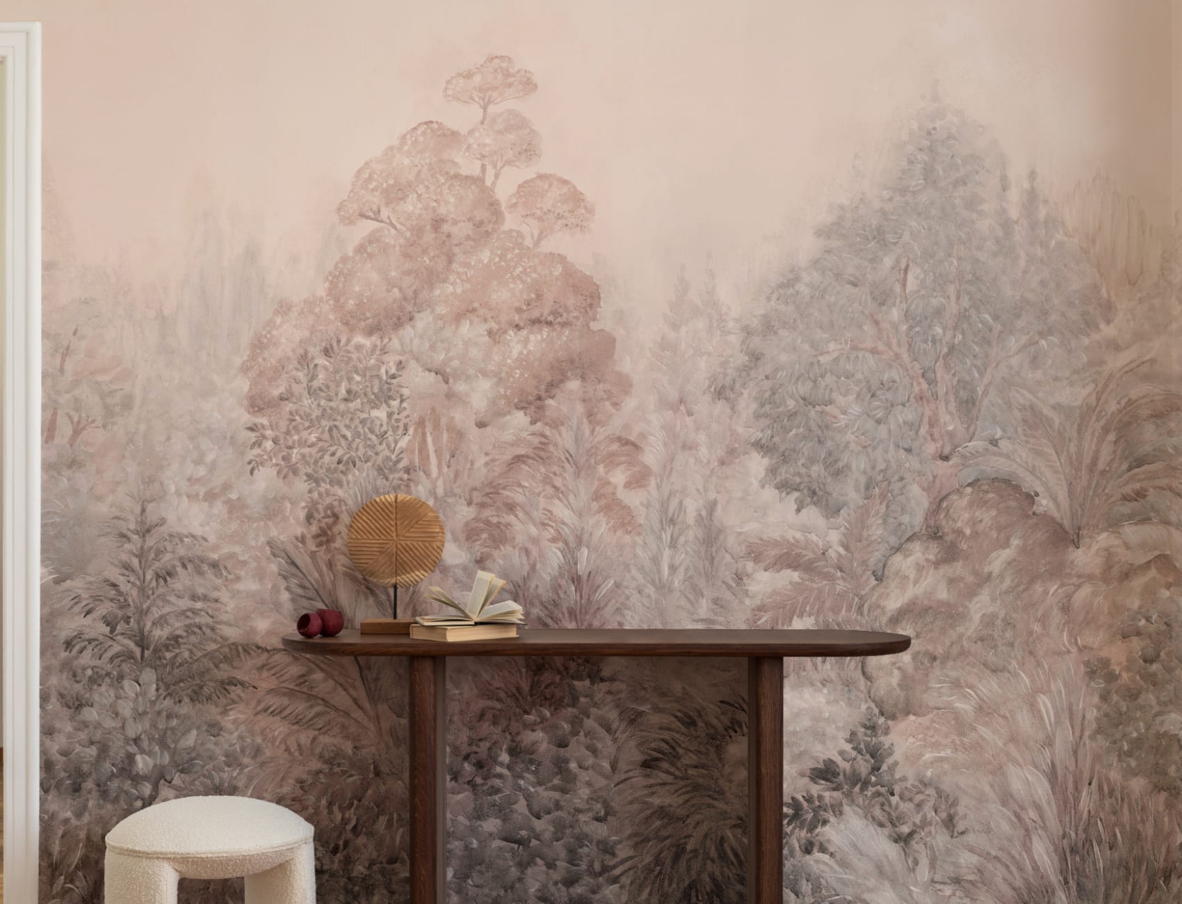 Pastelowa botaniczna fototapeta Serenity Nature