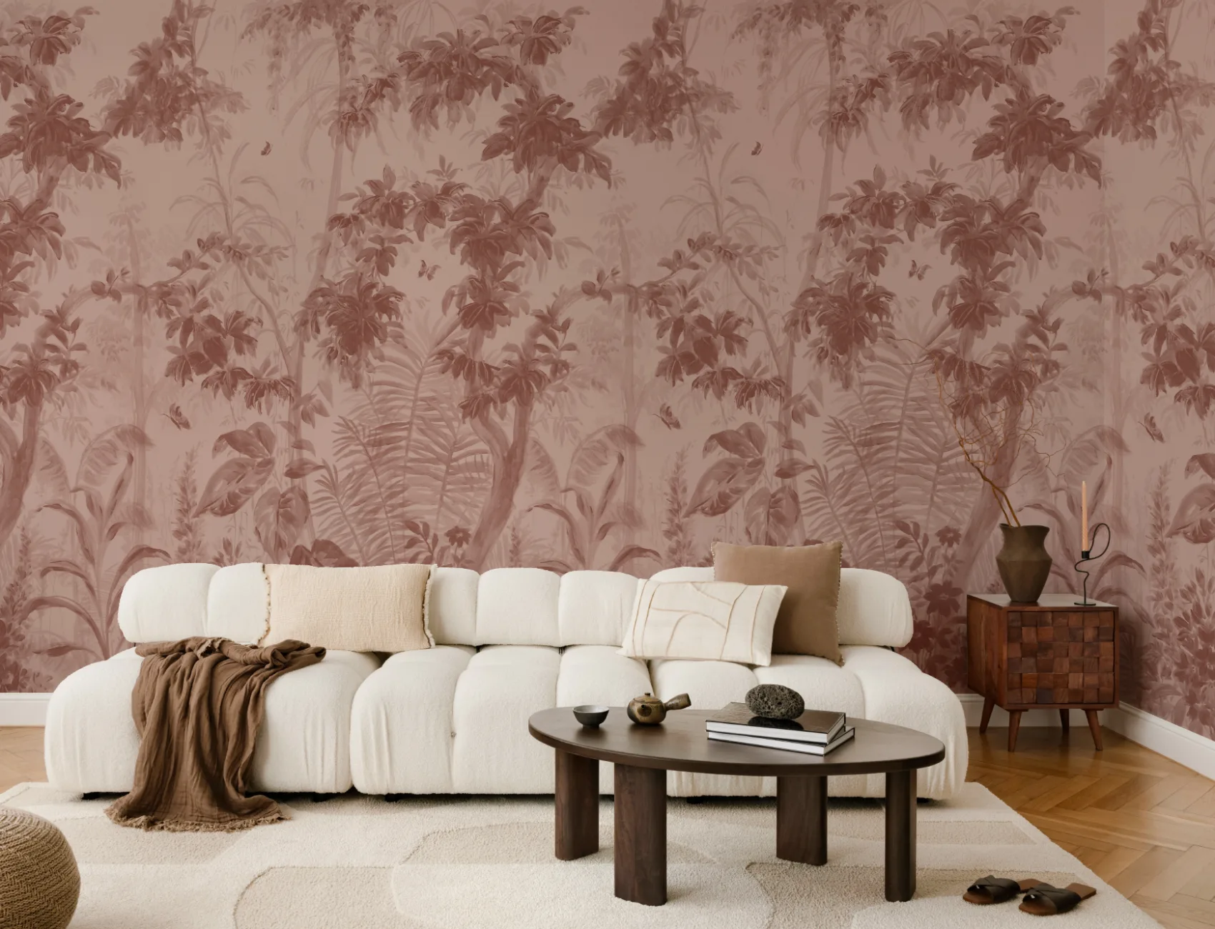 Terracotta Jungle Escape Botanical Wallpaper Mural