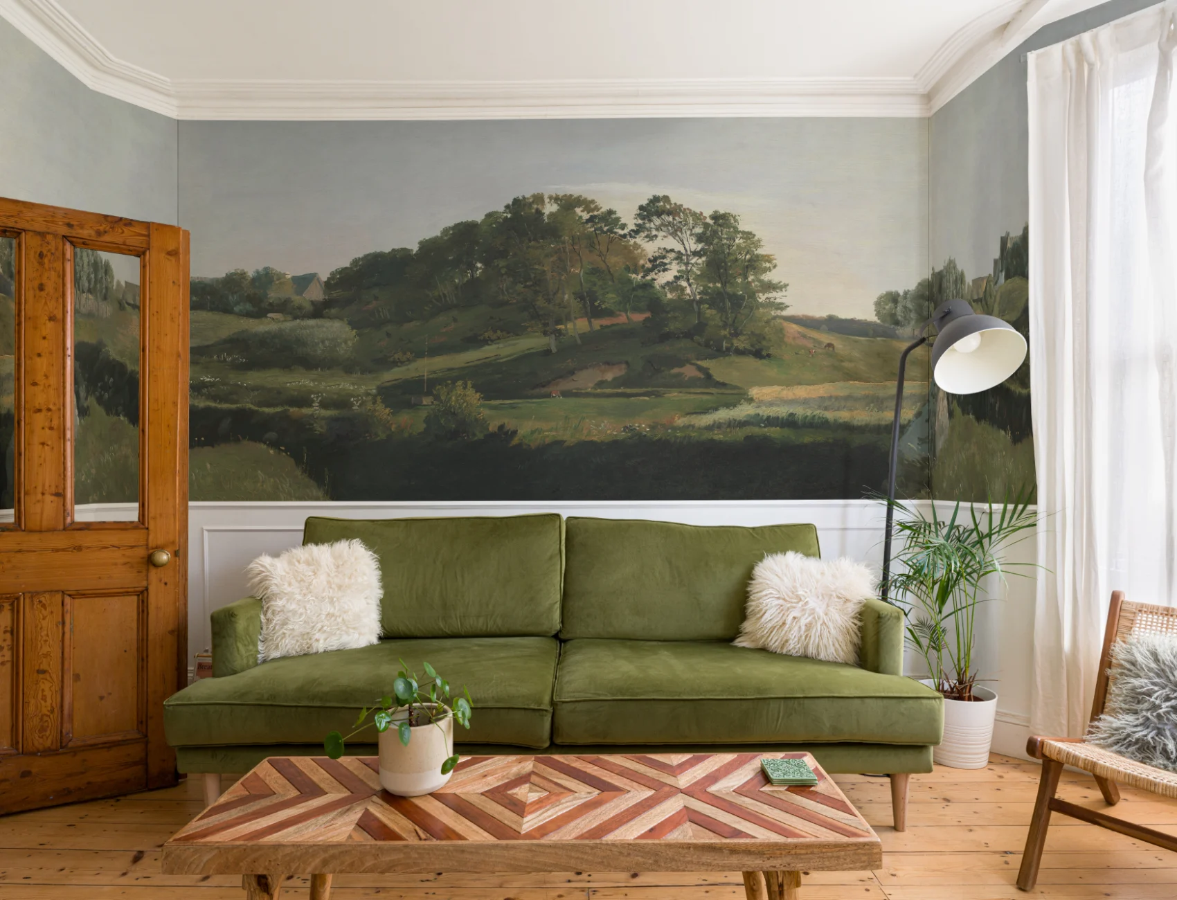 Danish Hills Landscape Painting Mural
