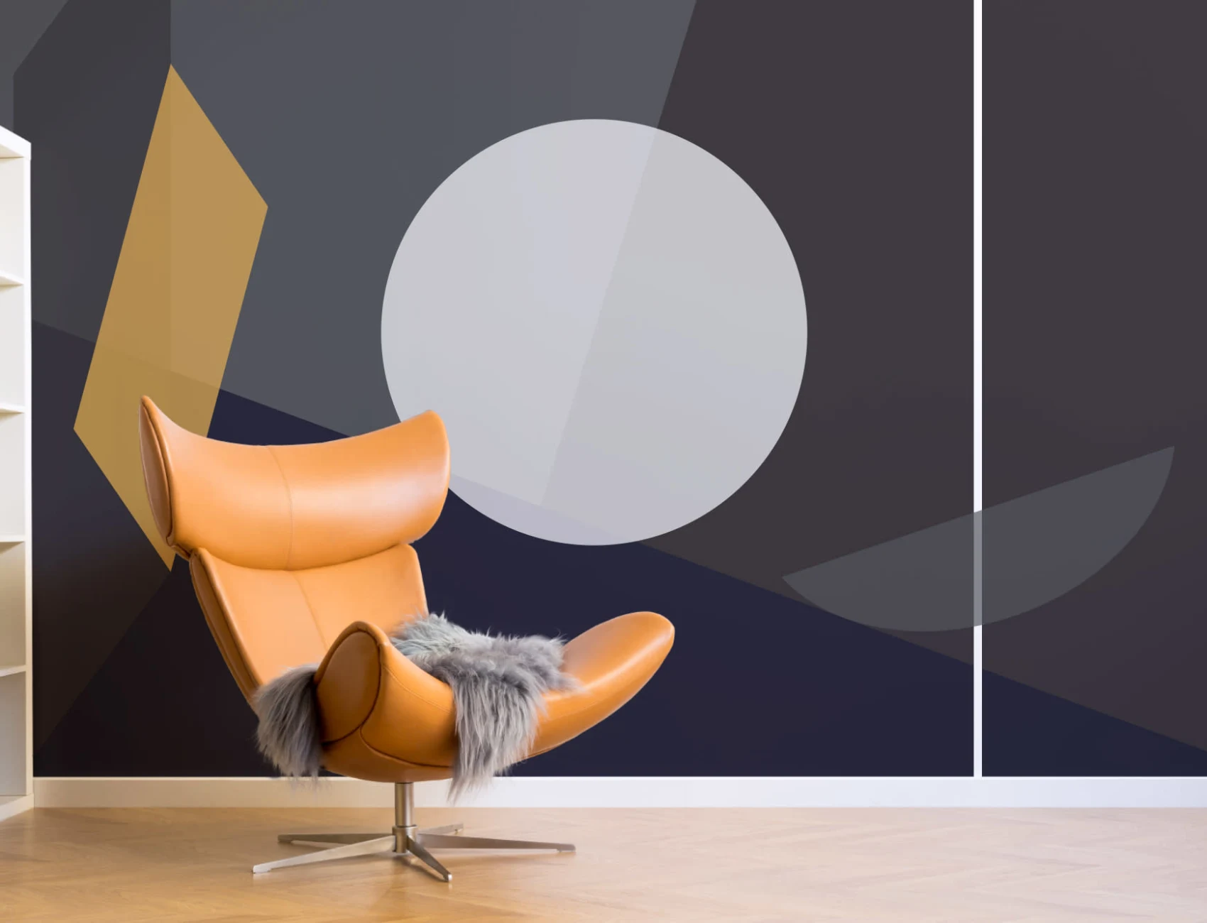 Fototapete Mid Century Moderner Geometrischer Kreis