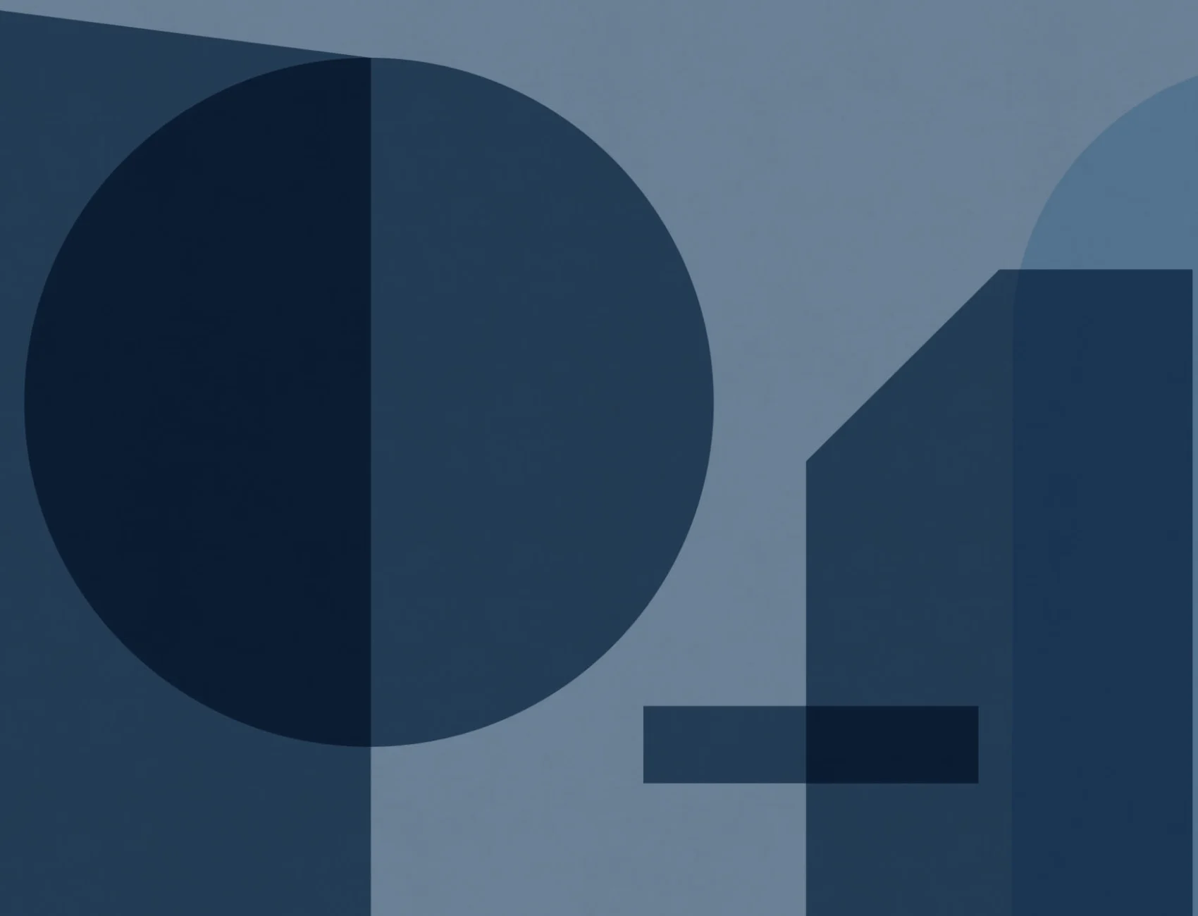 Blue Geometric Shapes Modern Bauhaus Wallpaper Mural
