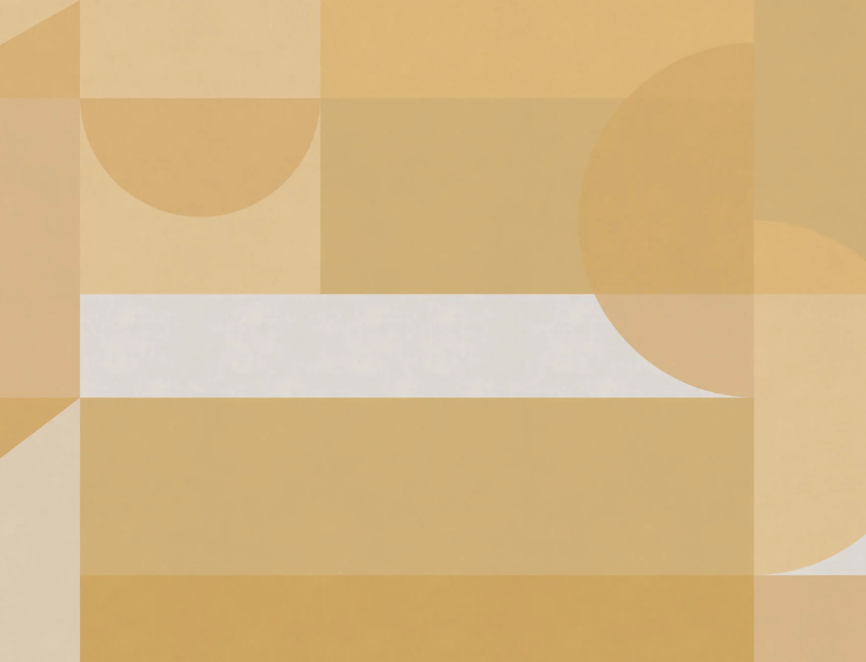 Yellow Geometric Shapes Modern Bauhaus Wallpaper Mural