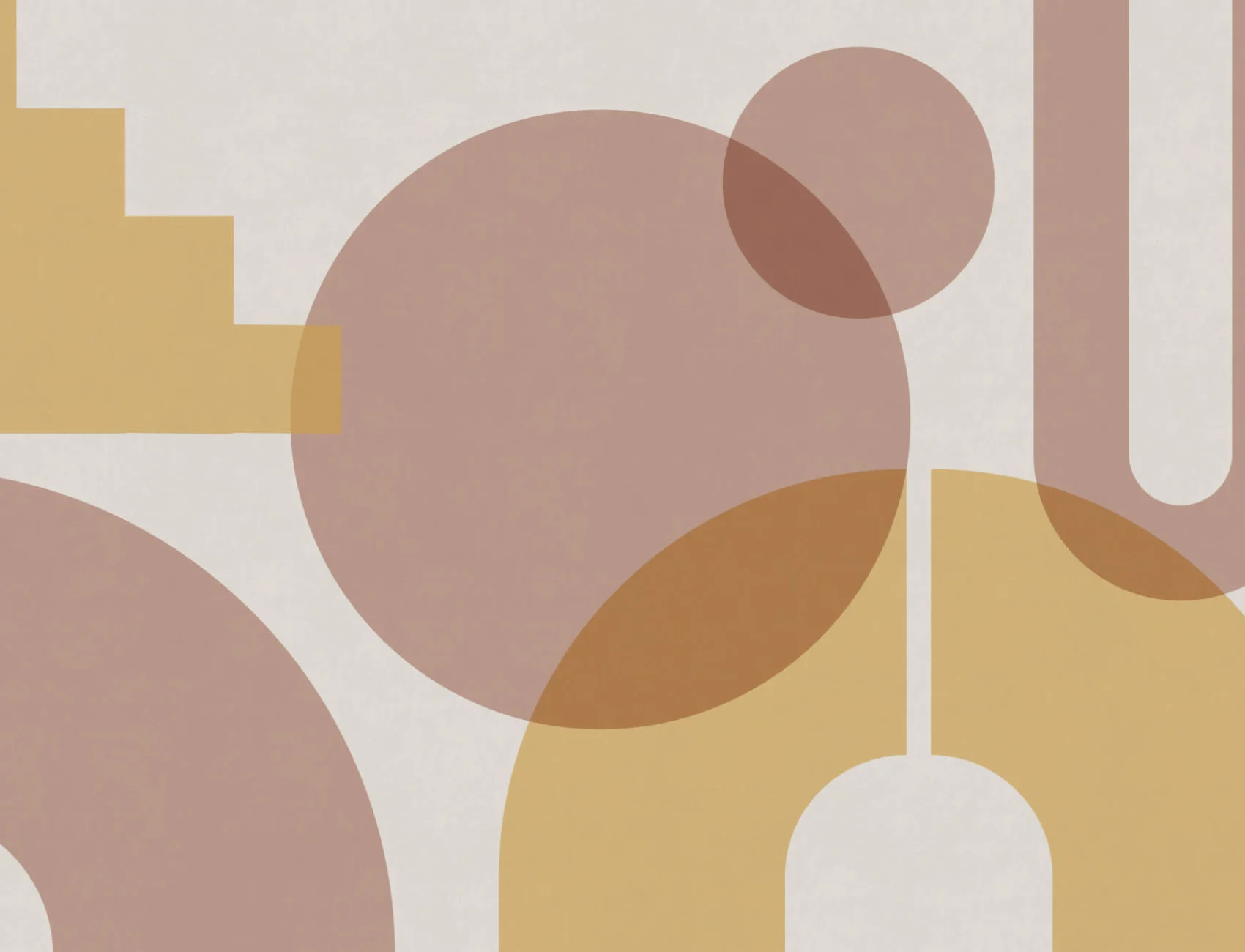 Bej forme geometrice moderne Bauhaus Wallpaper Mural