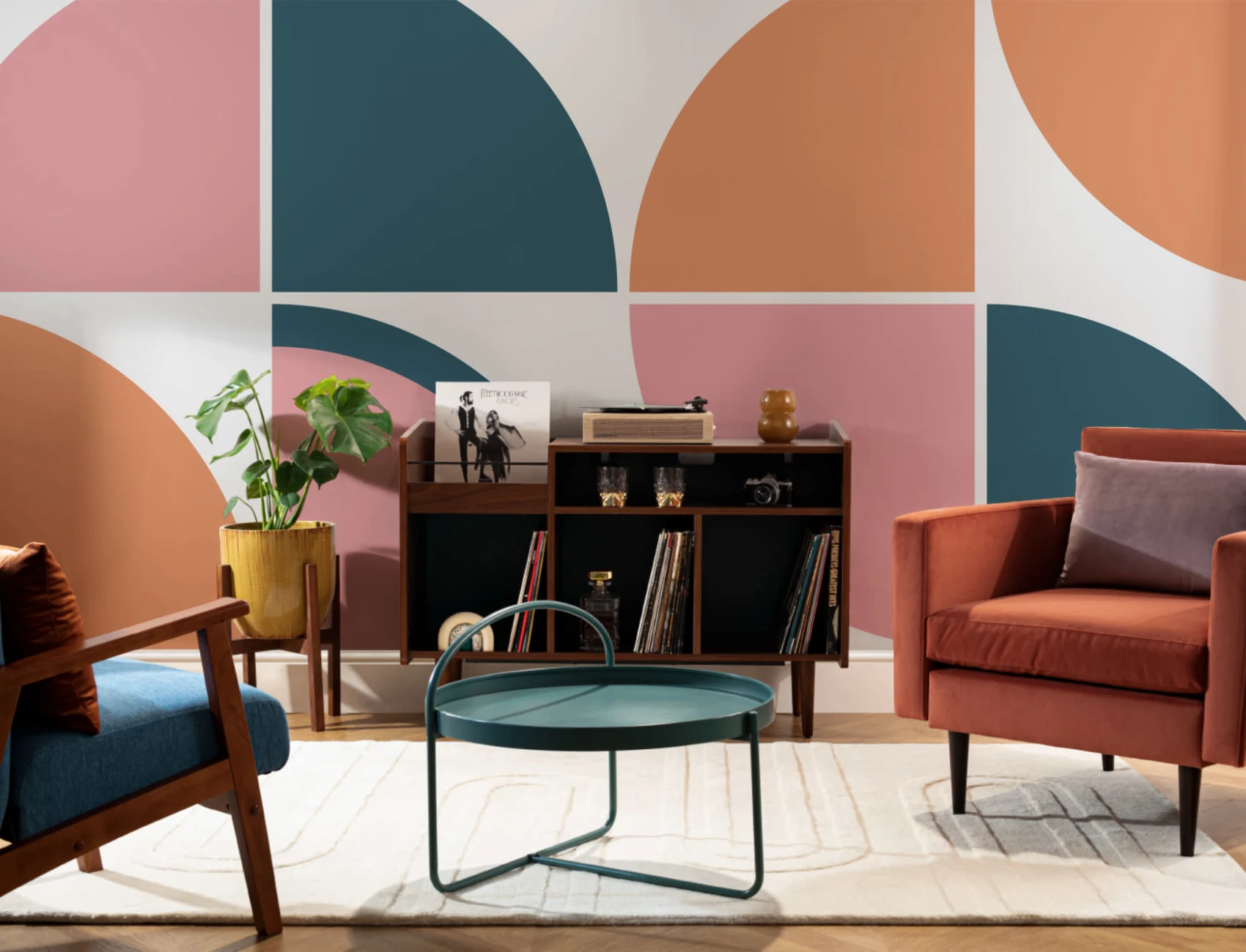 Mural Papel Pintado Geométrico Retro Breuer