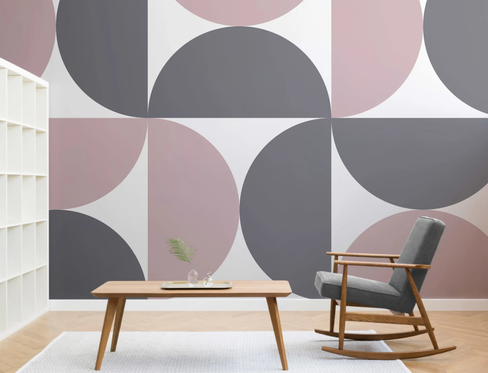 Aalto Retro Geometrinen kuvatapetti