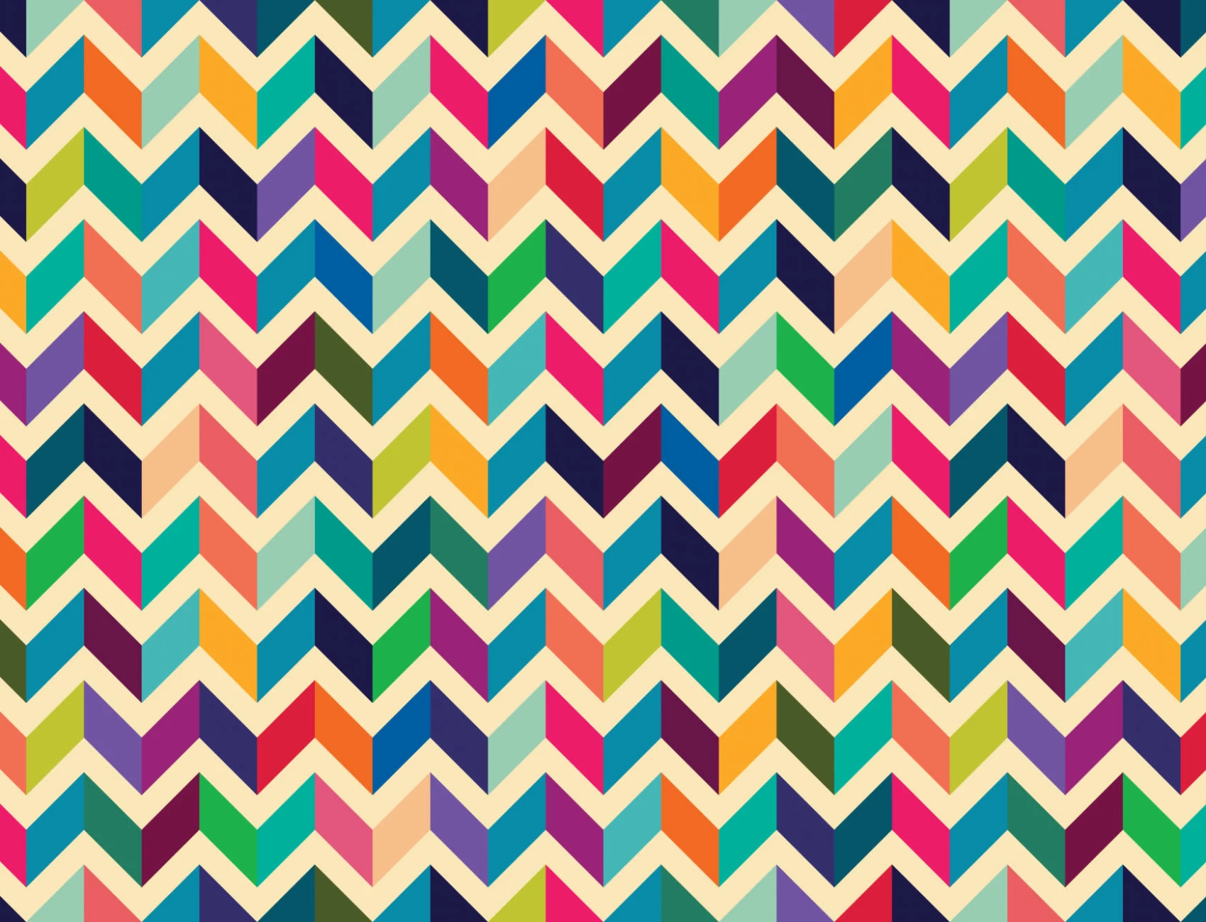Multi-Colored Zig Zag Pattern Wallpaper Mural