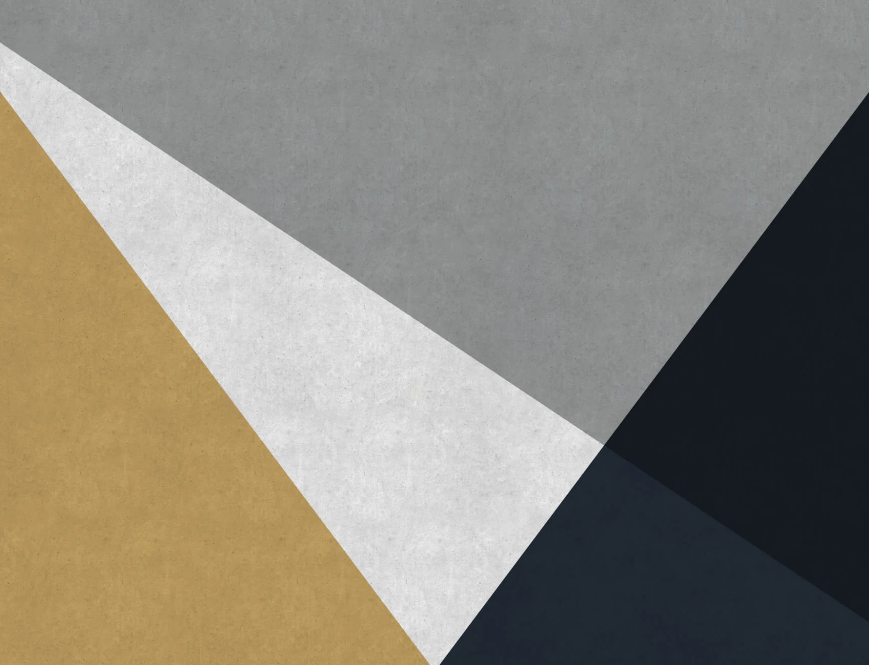 Gray, Blue & Gold Concrete Effect Geometric Wallpaper Mural